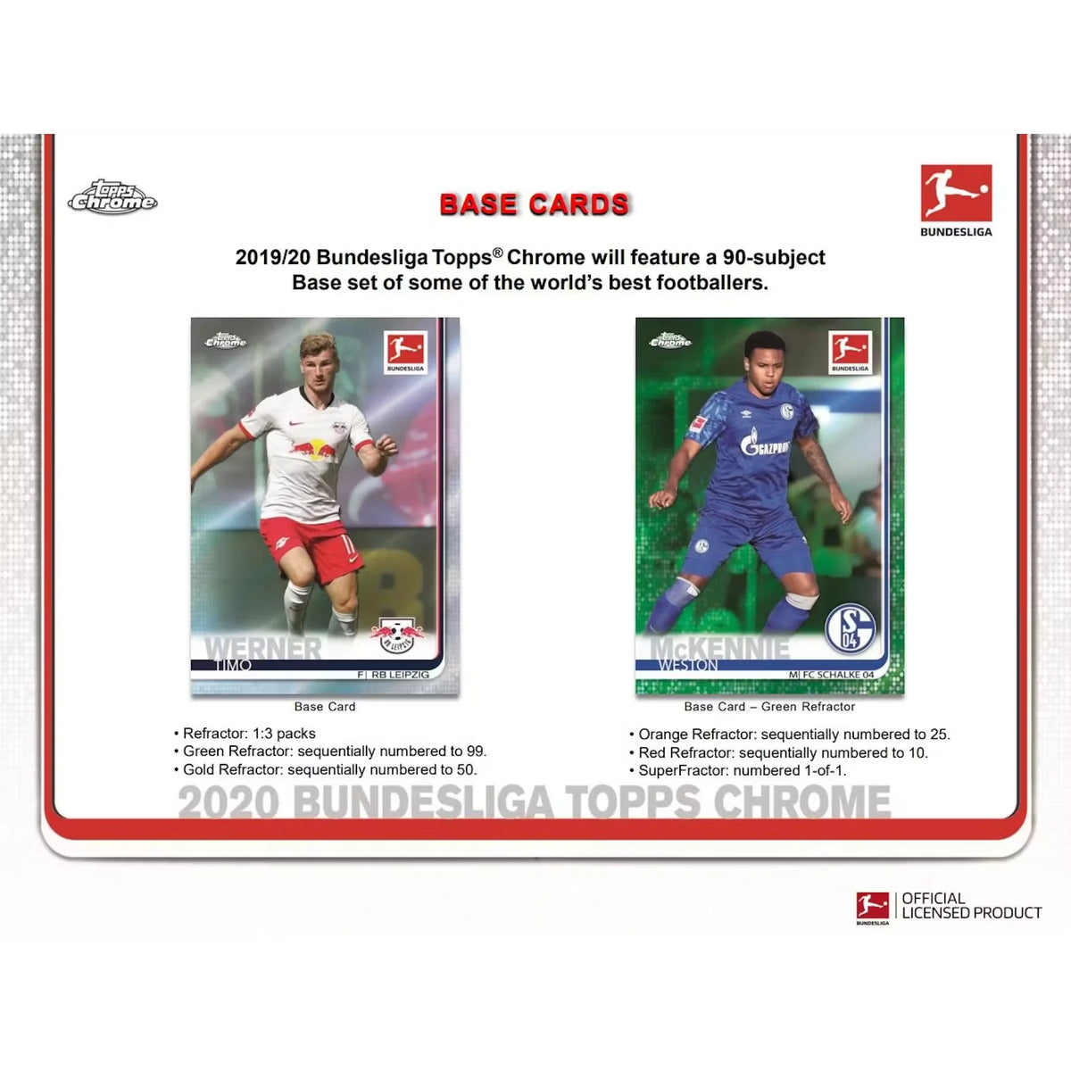2019-20 Topps Chrome Bundesliga Soccer Hobby Box | 18 Packs (Ships Sealed Only) | P6135659