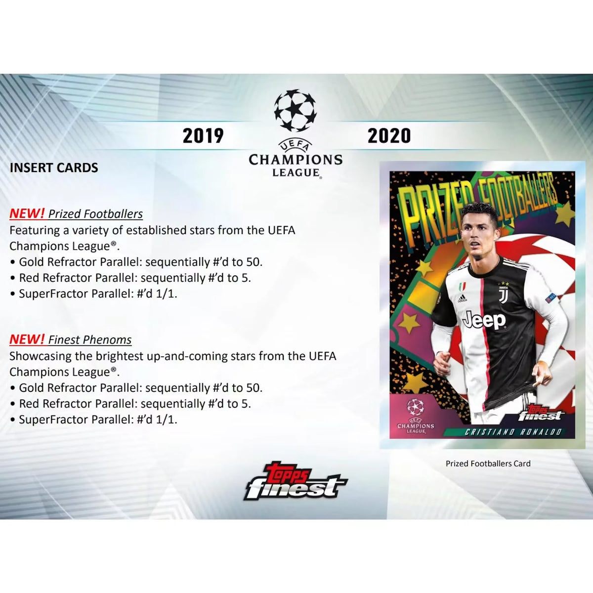 2019-20 Topps Finest UEFA Champions League Soccer Hobby Box - D | P6135660