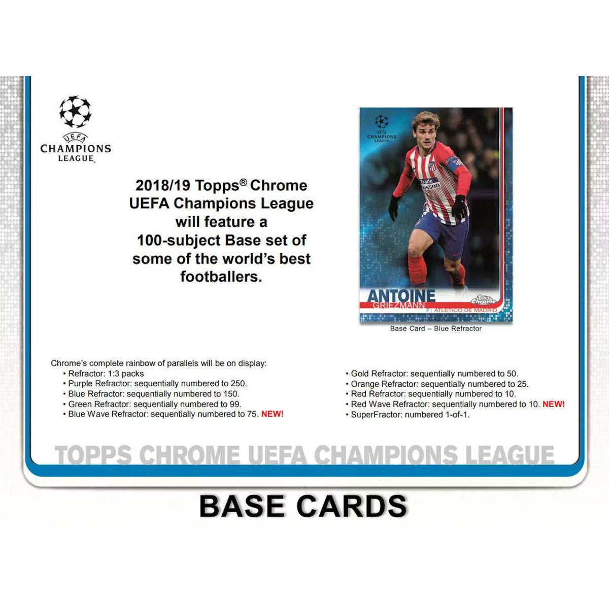 2018-19 Topps Chrome UEFA Champions League Soccer Hobby Box (Ships Sealed Only) | P6135661