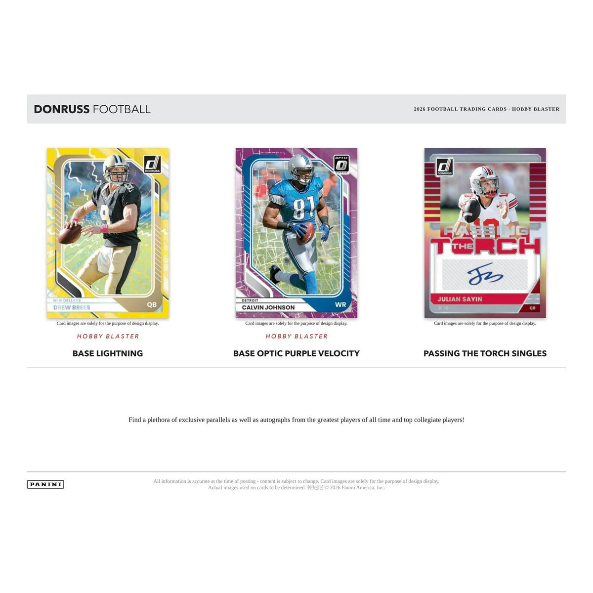 2026 Panini Donruss Football Blaster Hobby Box | Presell (Ships Sealed Only) | P6135888