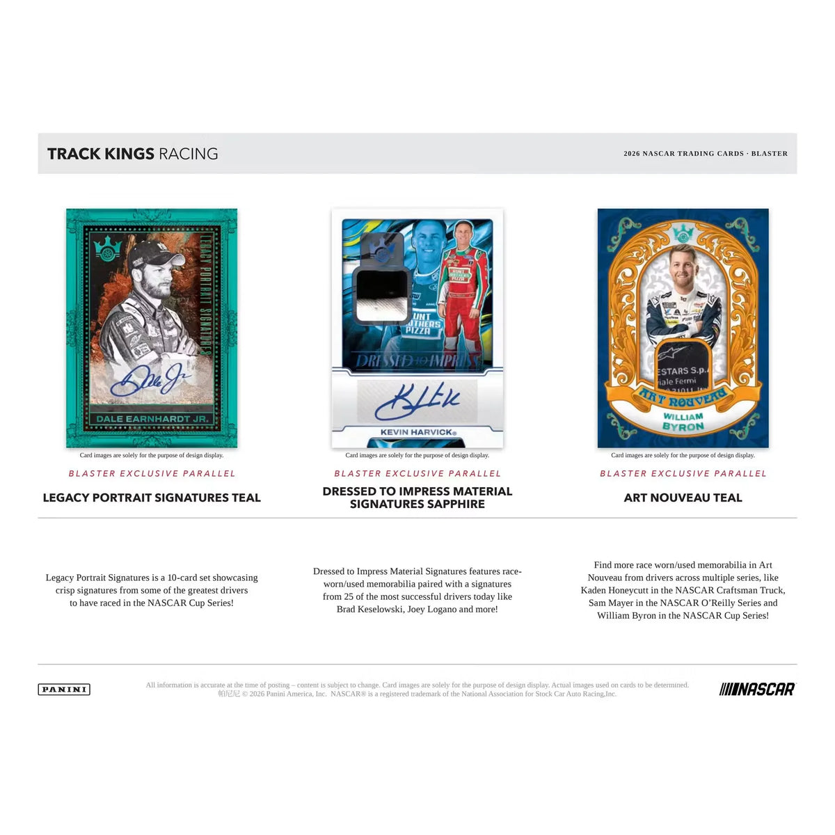 2026 Panini Track Kings NASCAR Racing Blaster Hobby Box (Presell) | P6135920