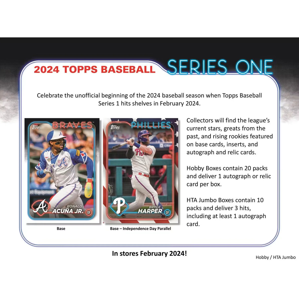 2024 Topps Series 1 Baseball Hobby Box | 20 Packs (Ships Sealed Only) | P6136601