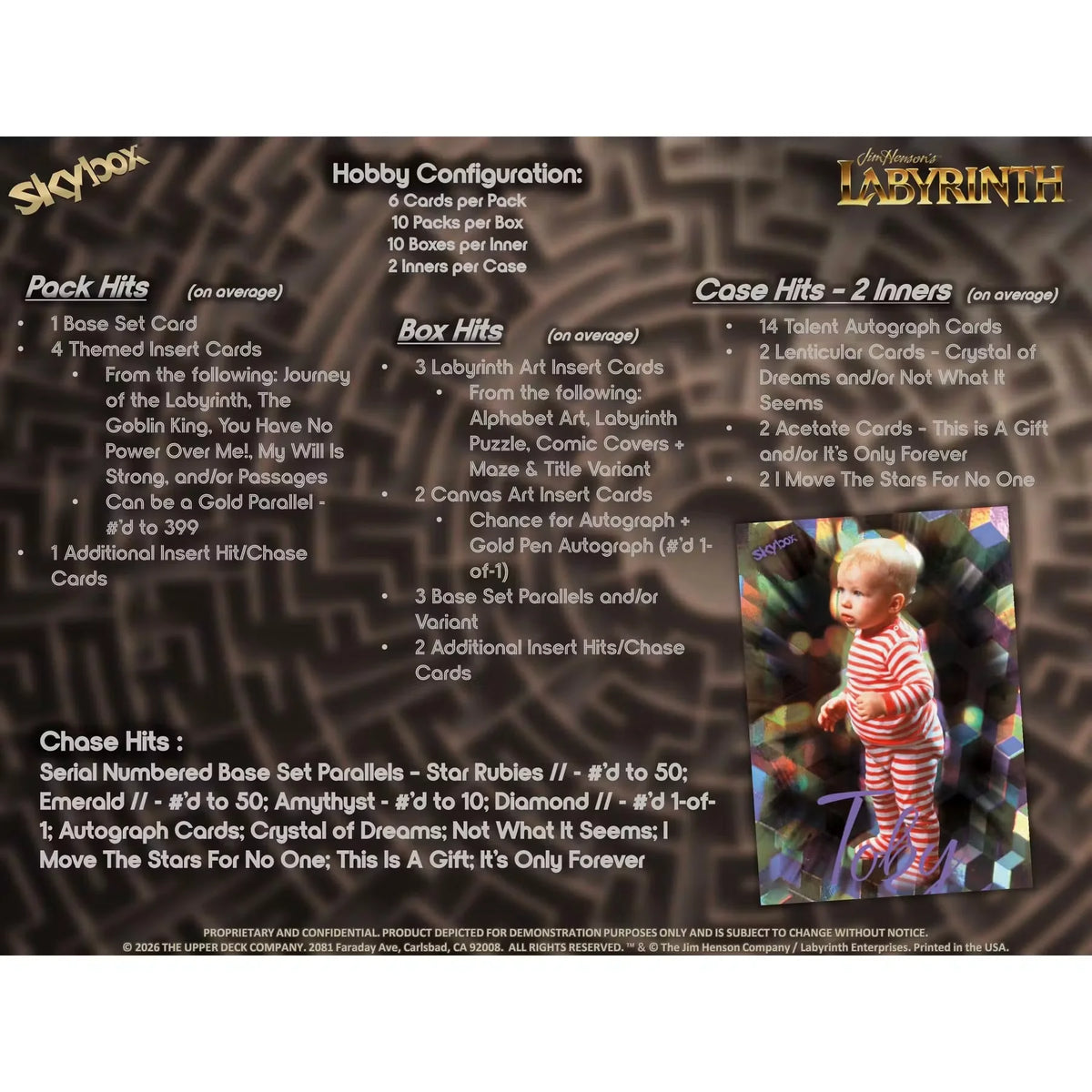 2026 Upper Deck Skybox Labyrinth Hobby Box | Presell (Ships Sealed Only) | P6139056