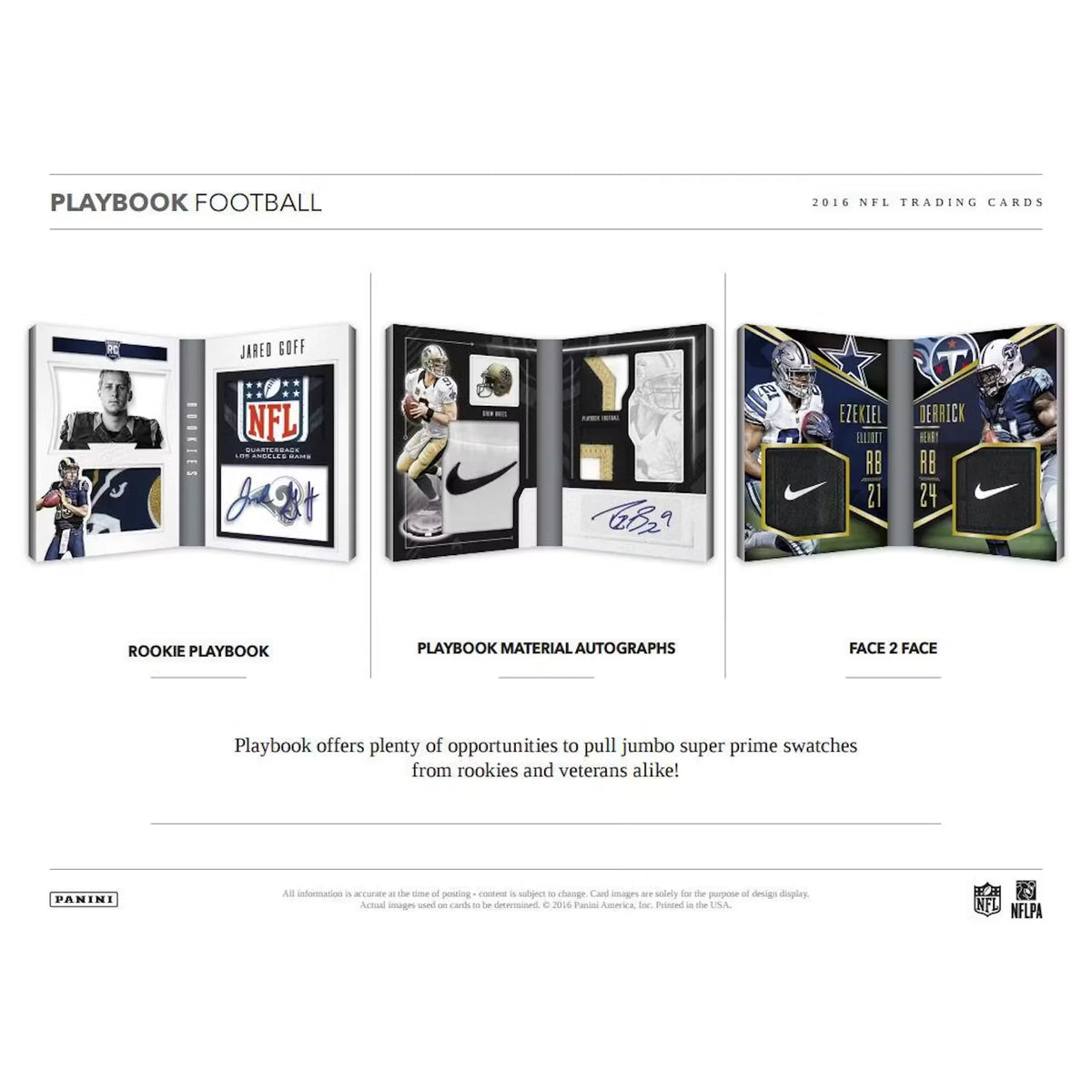 2016 Panini Playbook Football Hobby Box - D | P6573080