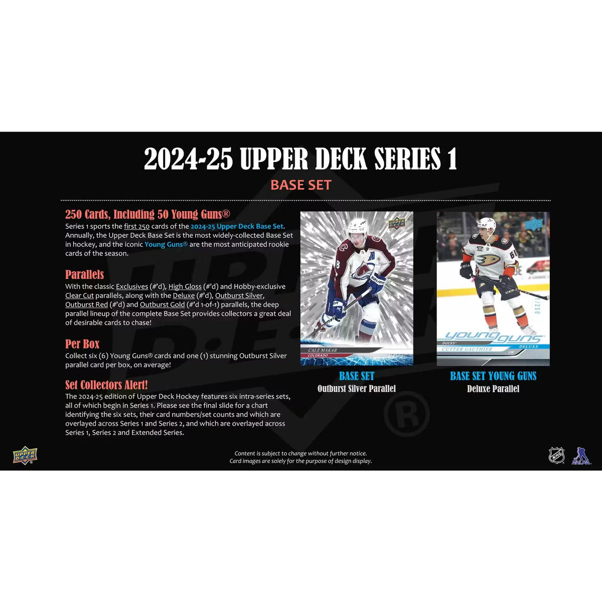 2024-25 Upper Deck Series 1 Hockey Hobby Box (Ships Sealed Only) - D | P6573244