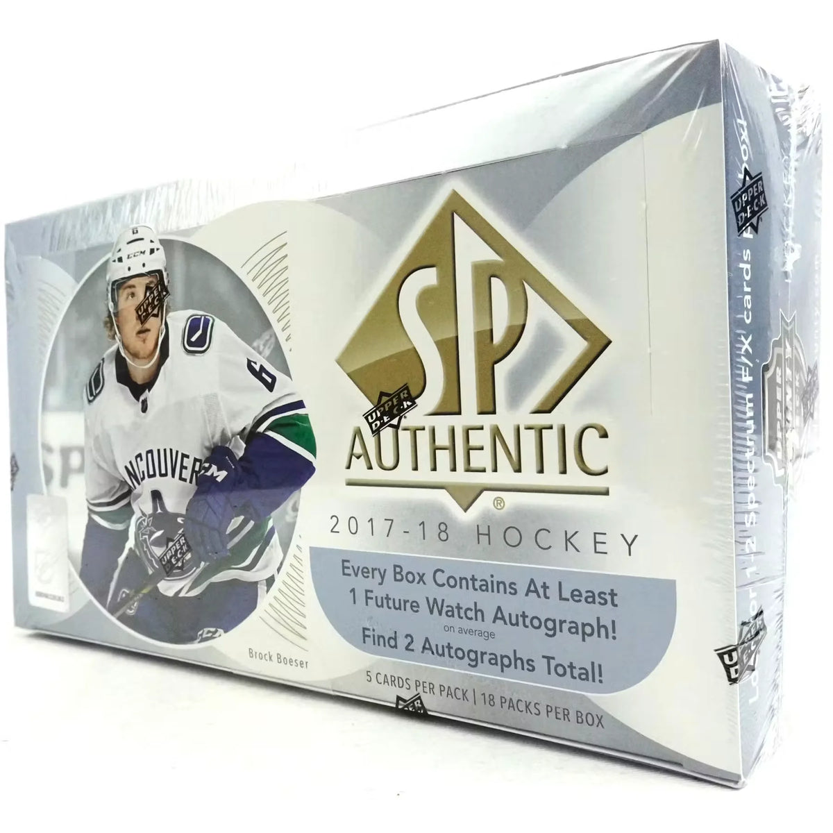 2017-18 Upper Deck SP Authentic Hockey Hobby Box (Ships Sealed Only) | P6573292