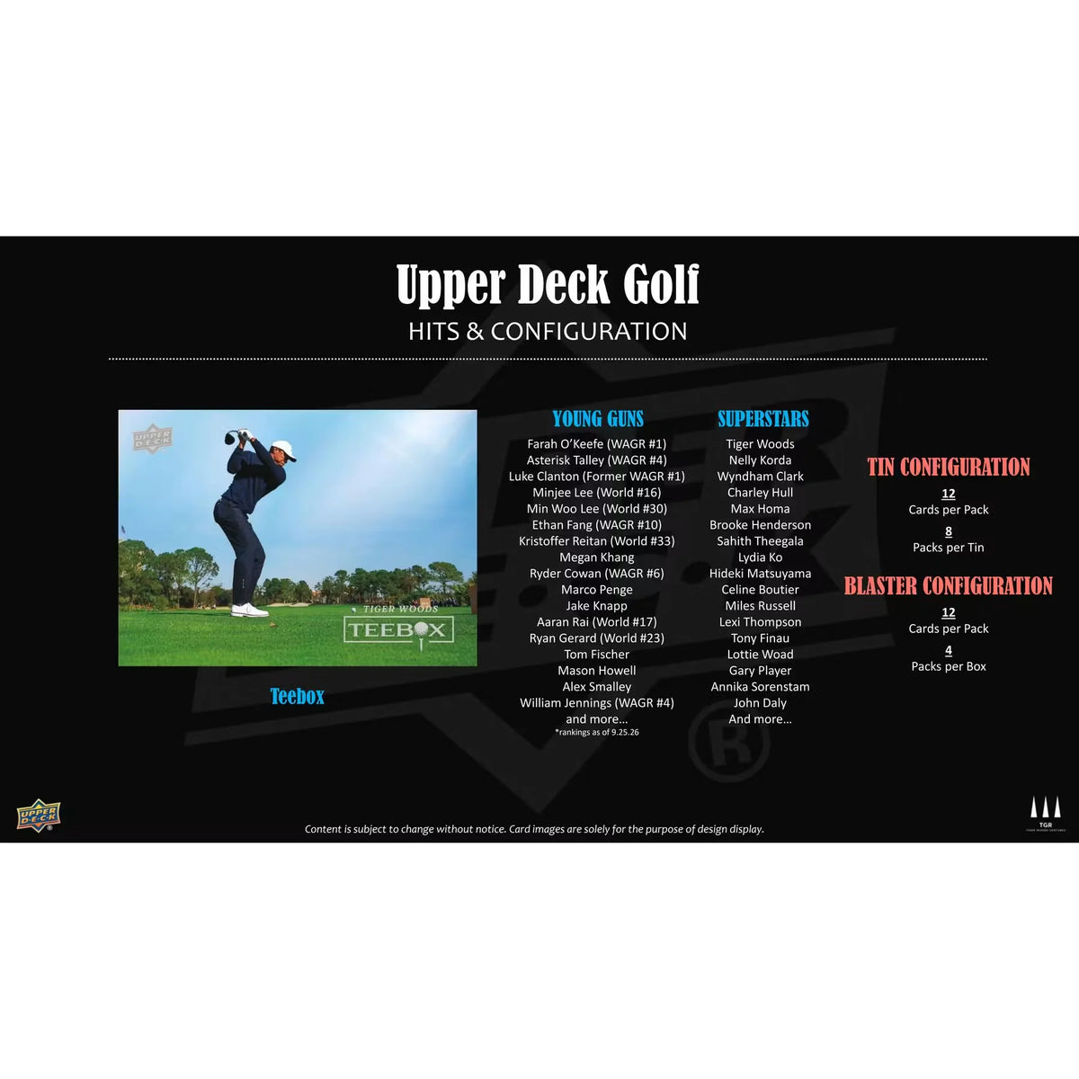 2027 Upper Deck Golf Blaster Box | Young Guns Rookies (Ships Sealed Only) | P6573670