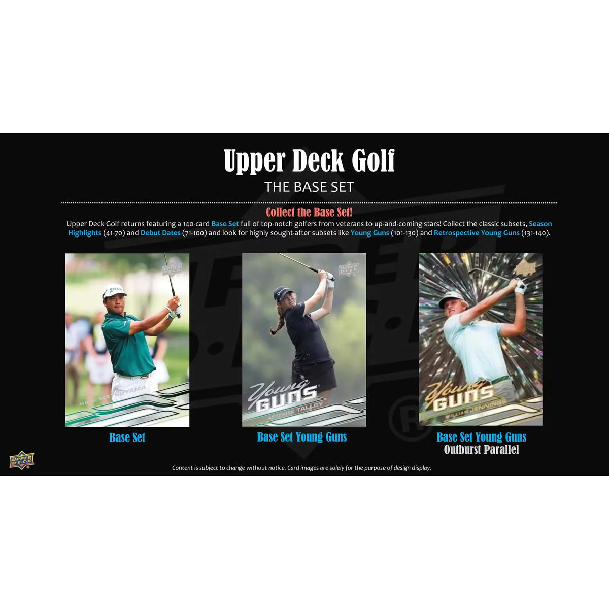 2027 Upper Deck Golf Tin | Young Guns, Dazzlers & Canvas Cards | P6573673