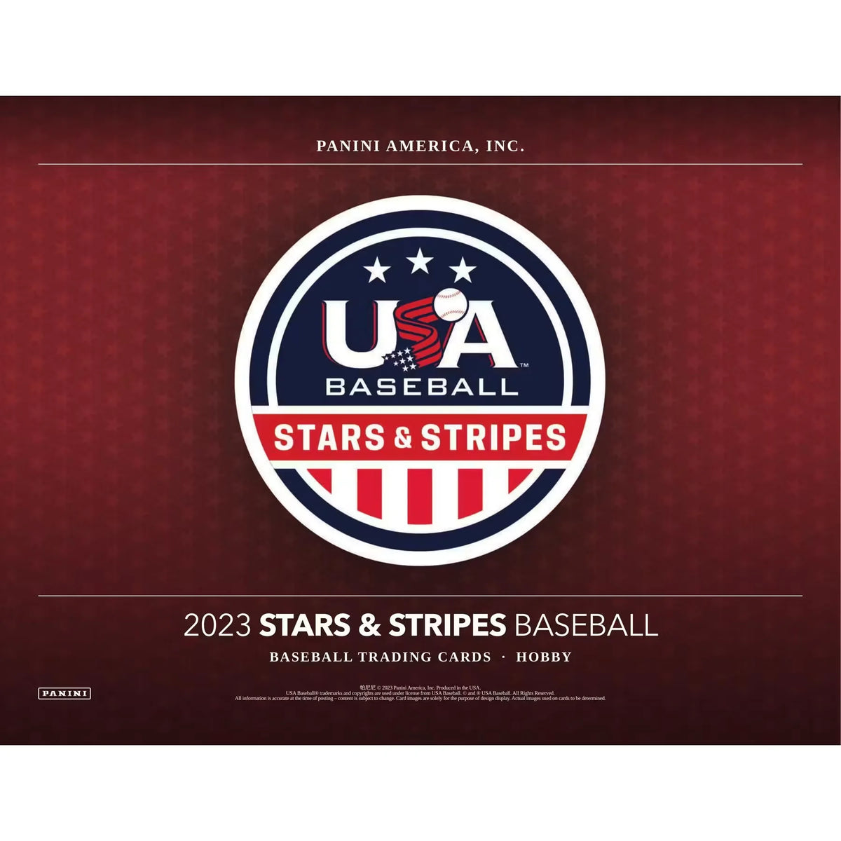 2023 Panini USA Stars & Stripes Baseball Hobby Box (Ships Sealed Only) | P6573776