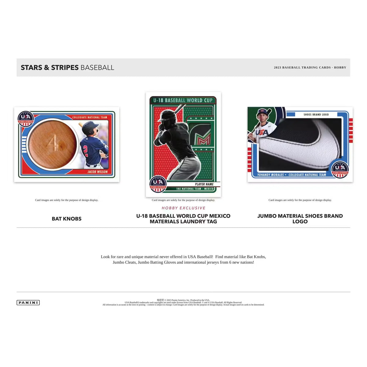 2023 Panini USA Stars & Stripes Baseball Hobby Box (Ships Sealed Only) | P6573776