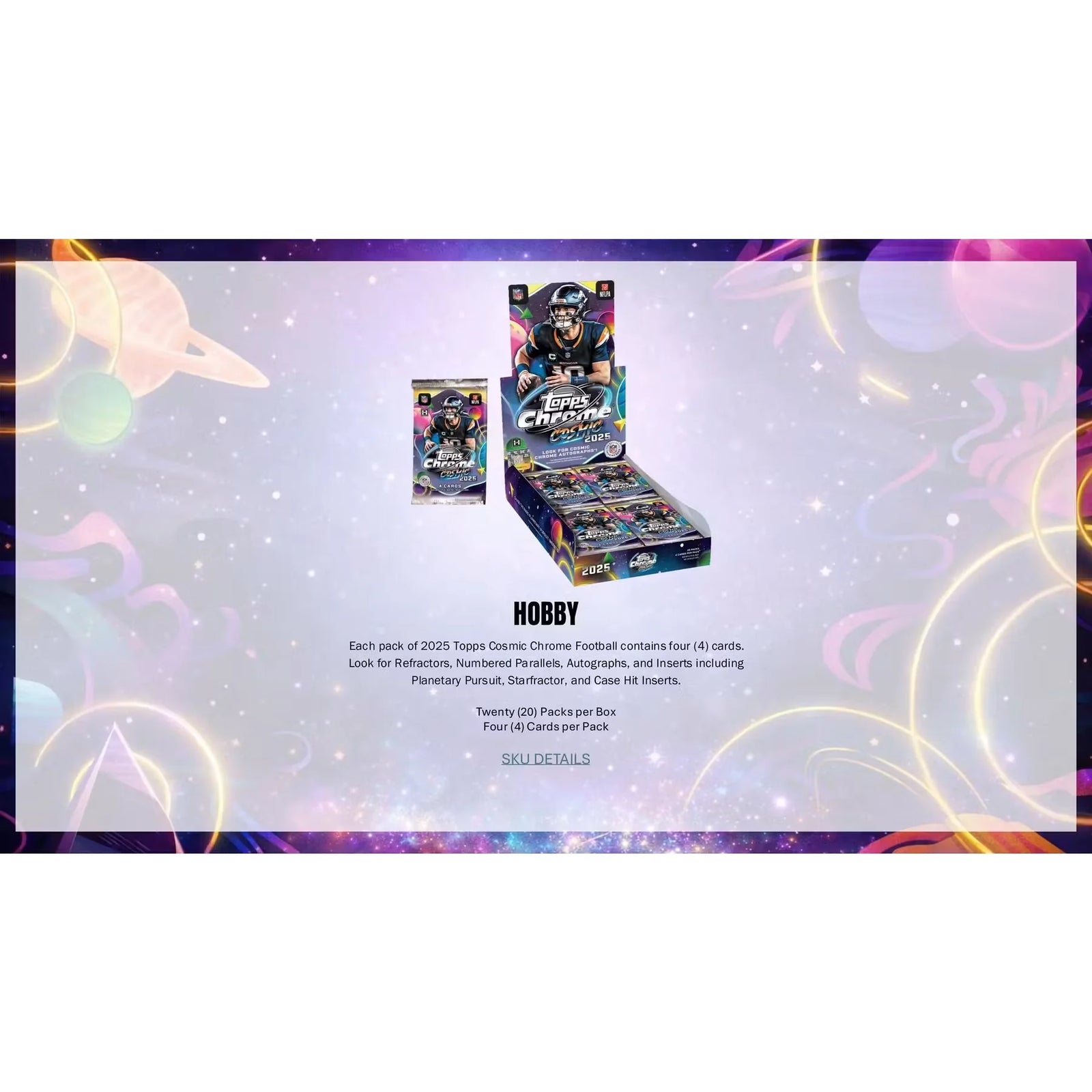 2025 Topps Cosmic Chrome Football Hobby Box | Slightly Damaged (Ships Sealed Only)