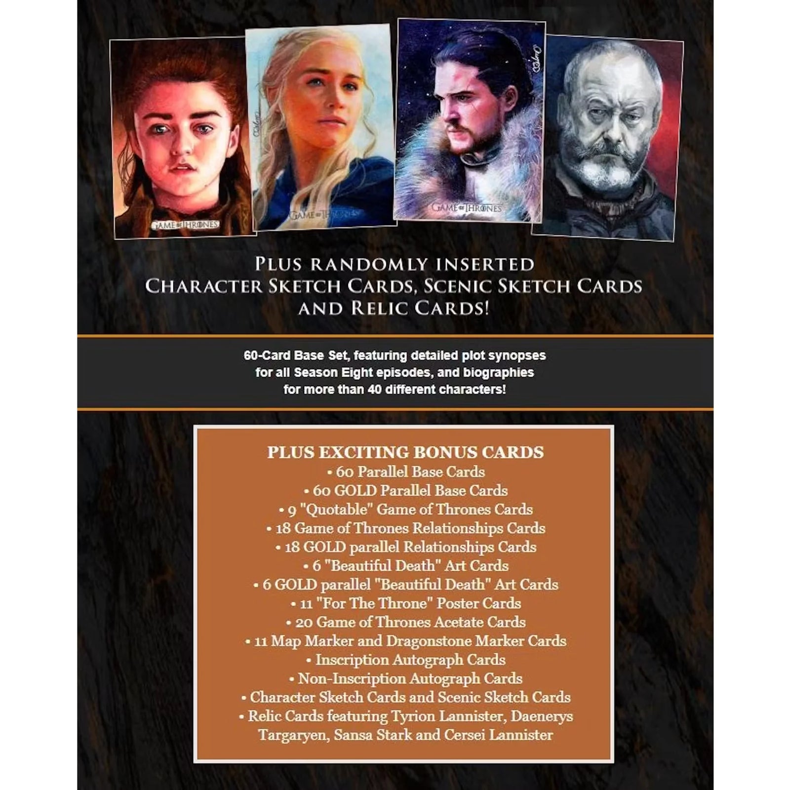 Game of Thrones Season 8 Trading Cards Hobby Box | 2020 Rittenhouse (Ships Sealed Only)
