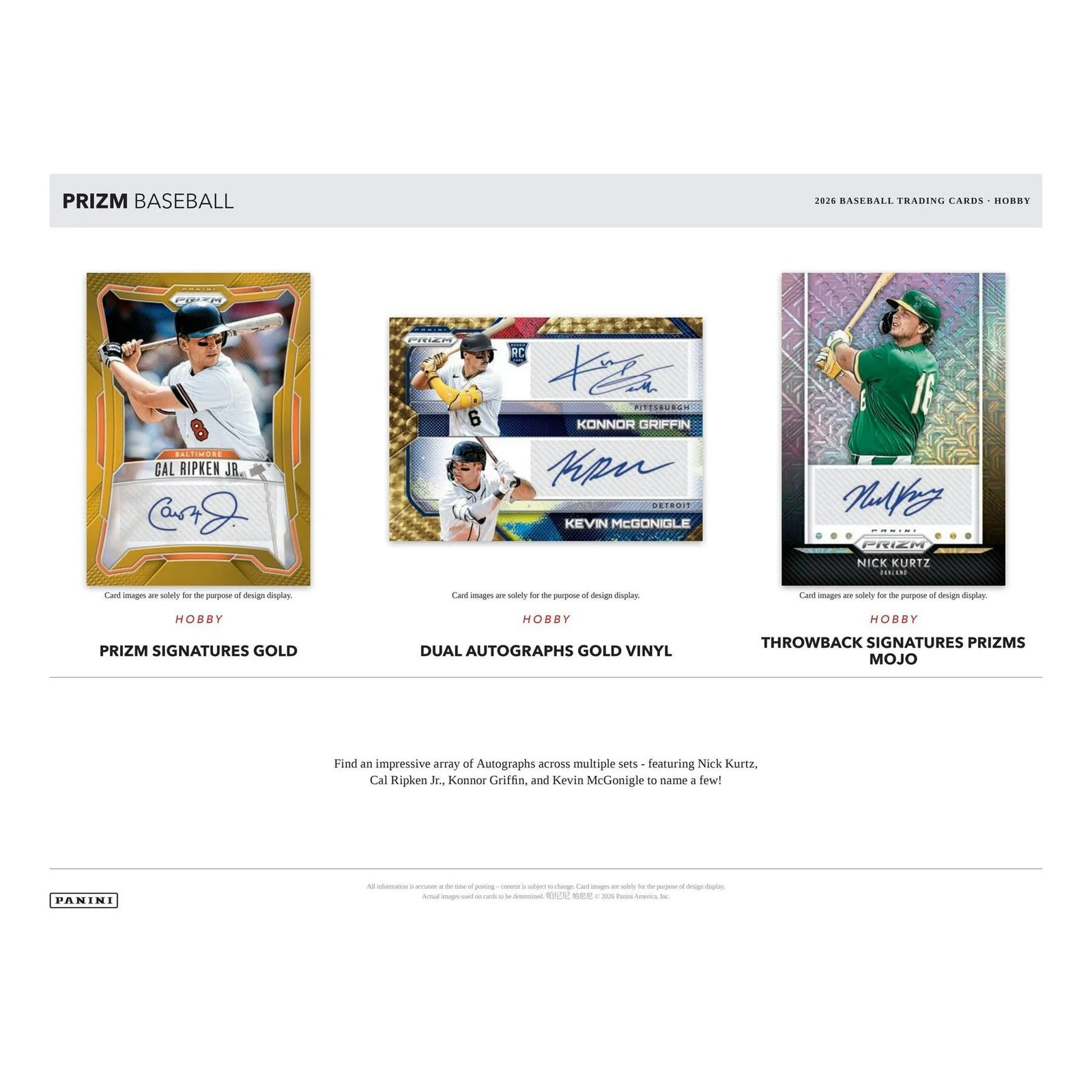 2026 Panini Prizm Baseball Hobby Box | Presell (Ships Sealed Only)