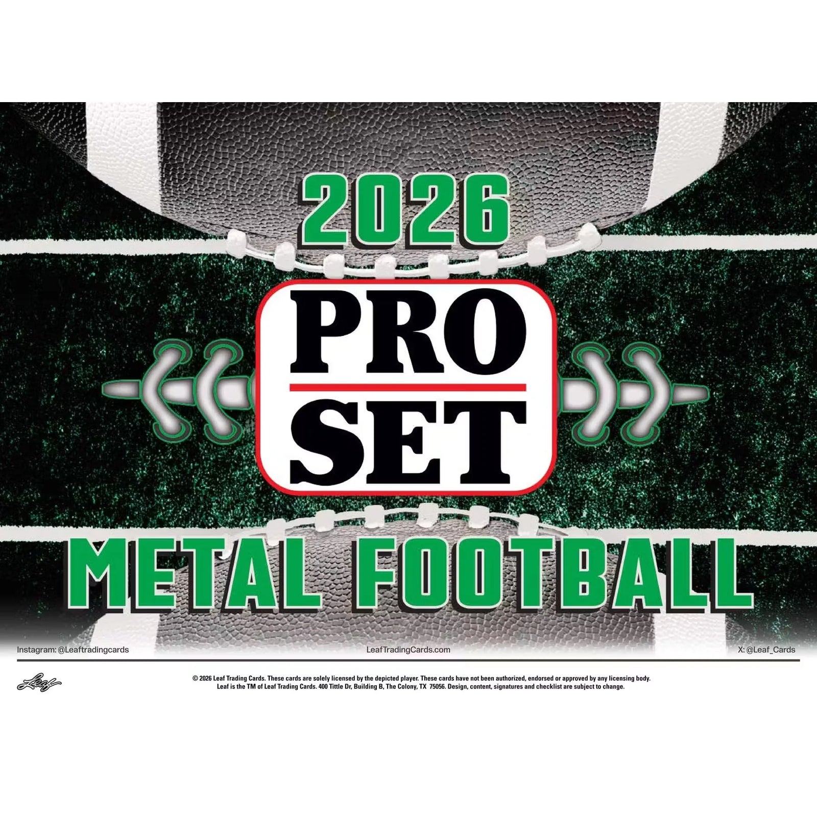 2026 Leaf Pro Set Metal Football Hobby Box | Presell (Ships Sealed Only)