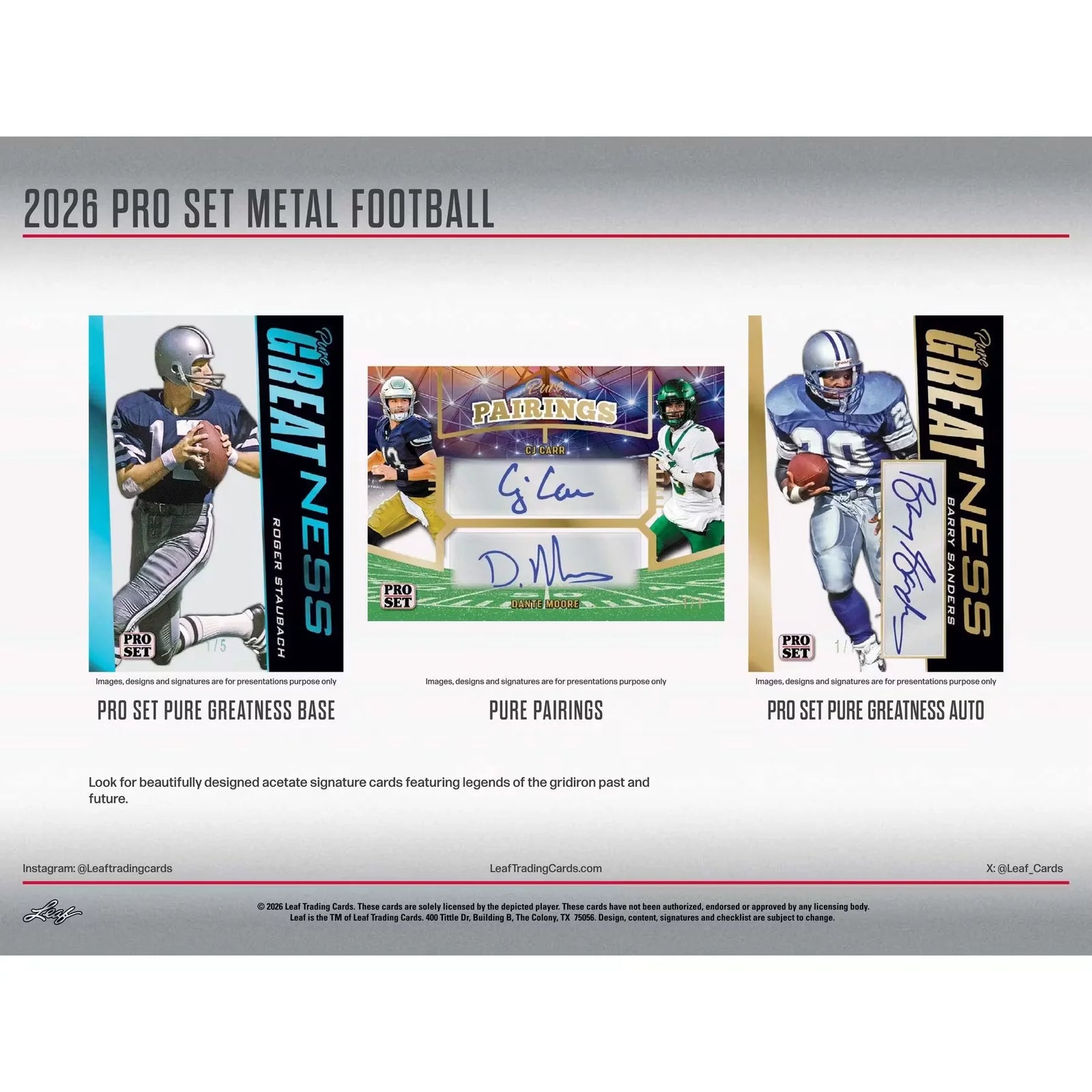 2026 Leaf Pro Set Metal Football Hobby Box | Presell (Ships Sealed Only)