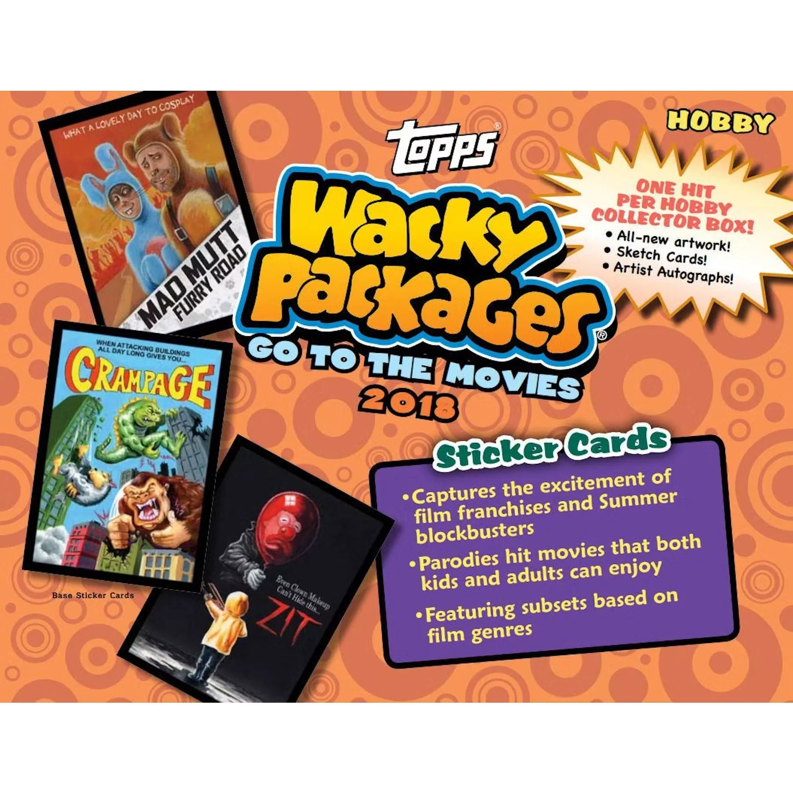 2018 Topps Wacky Packages Go to the Movies Hobby Box (Ships Sealed Only)