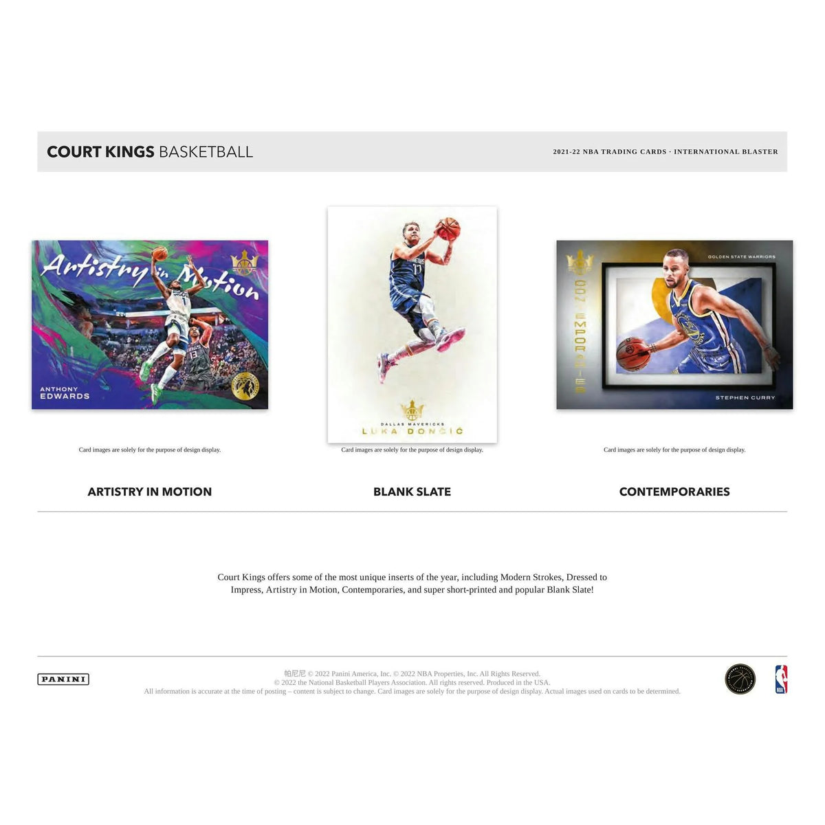 2021-22 Panini Court Kings Basketball International Blaster Box | P6697439