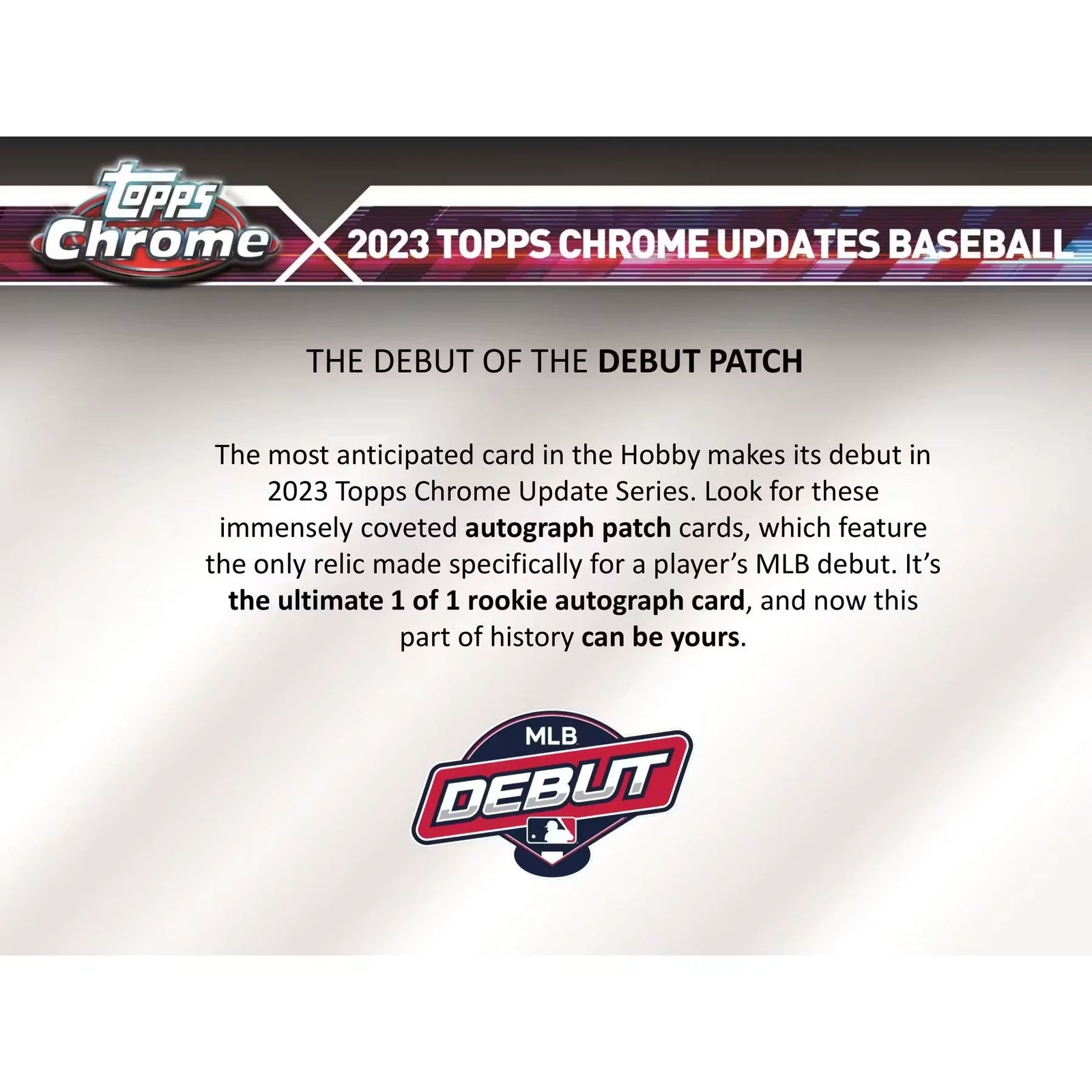 2023 Topps Chrome Update Series Baseball Hobby Jumbo Box (Ships Sealed Only)