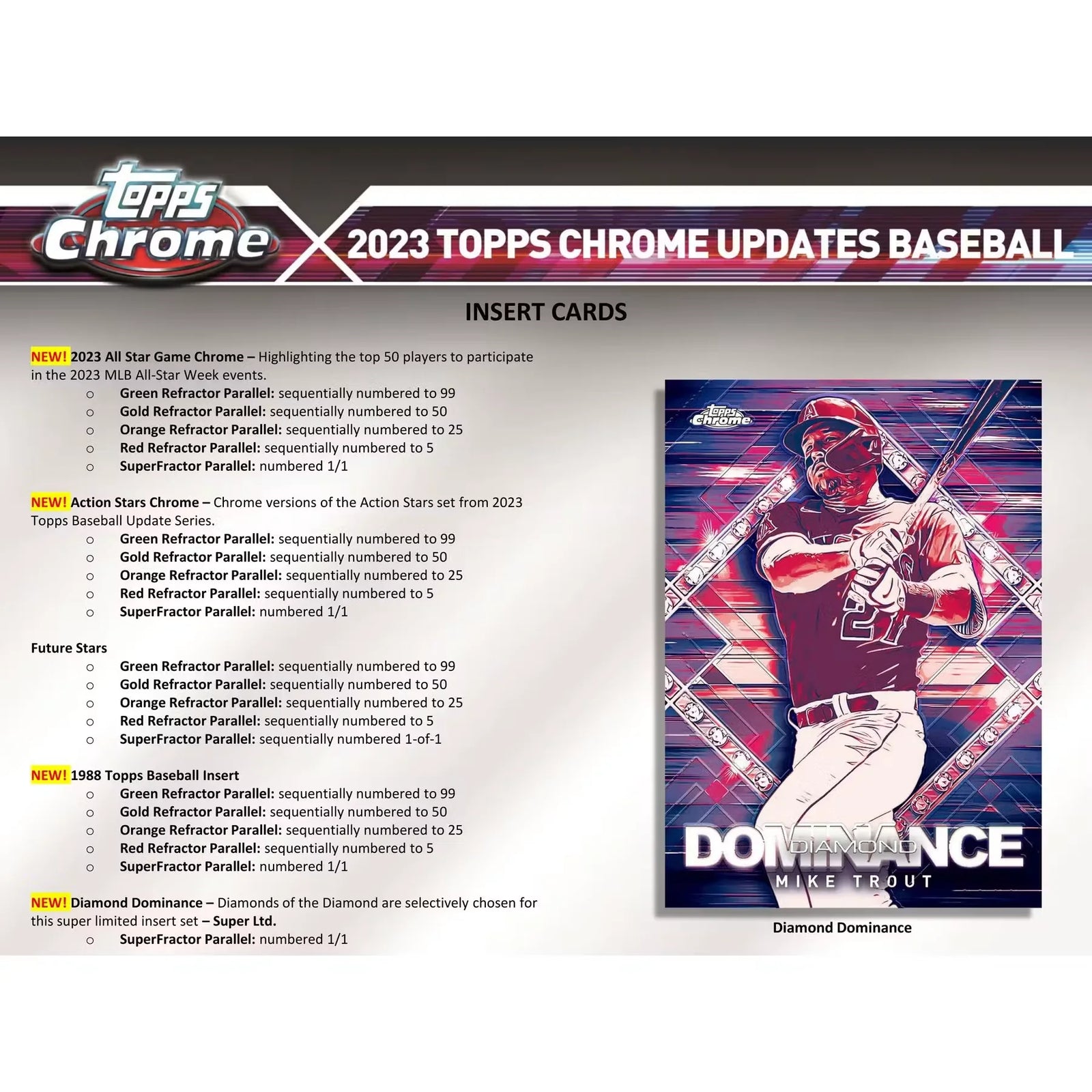 2023 Topps Chrome Update Series Baseball Hobby Jumbo Box (Ships Sealed Only)