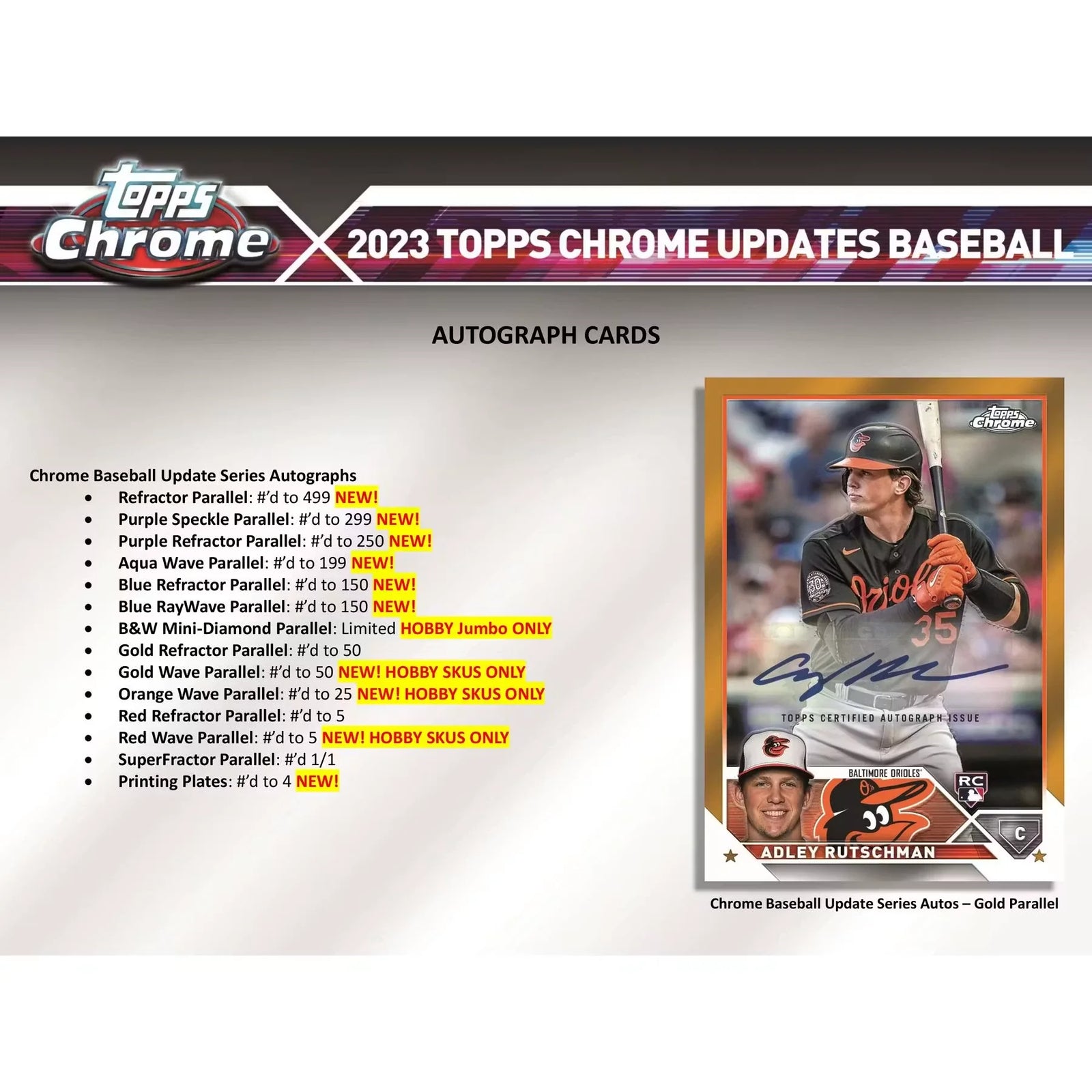 2023 Topps Chrome Update Series Baseball Hobby Jumbo Box (Ships Sealed Only)