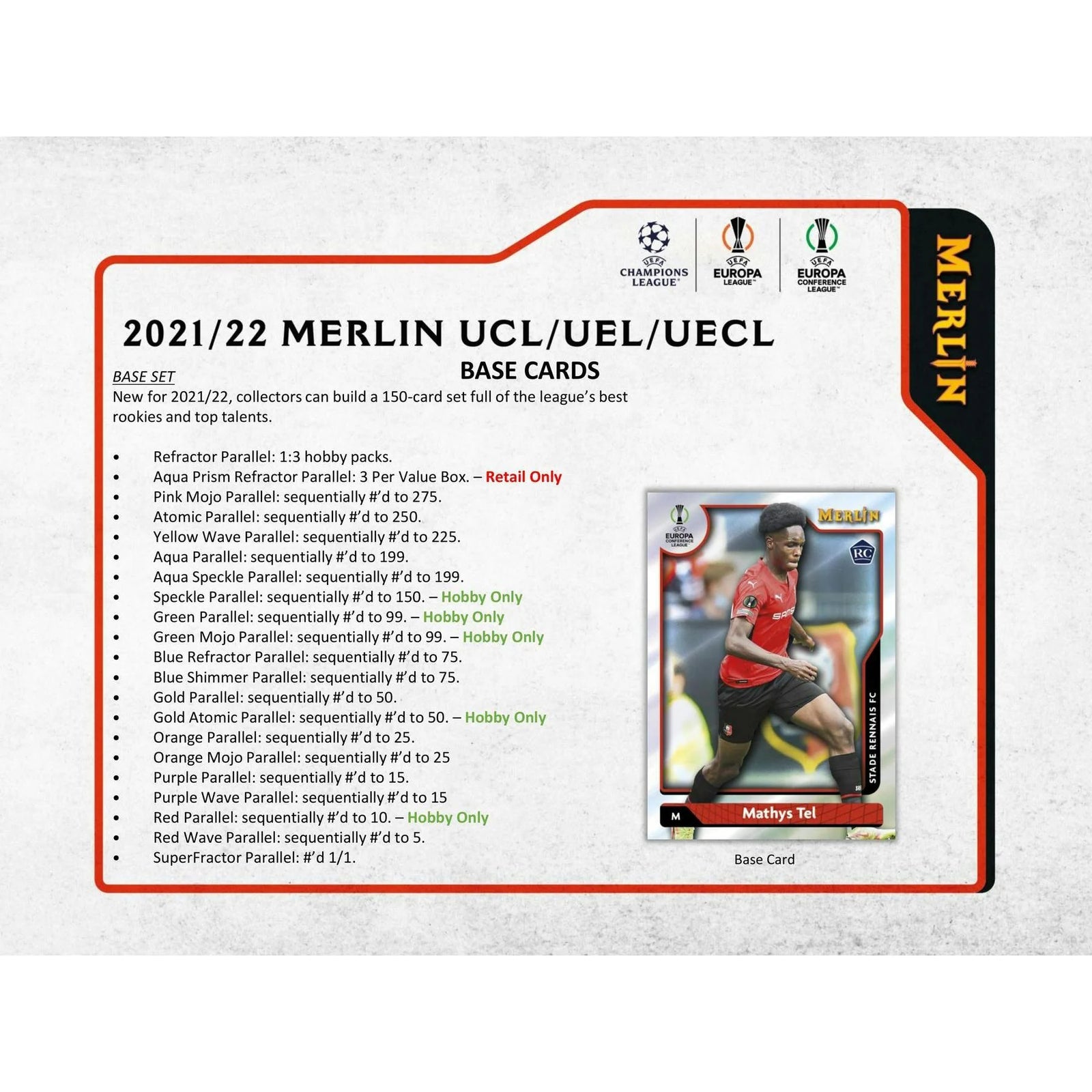 2021-22 Topps UEFA Champions League Merlin Chrome Soccer Hobby Box (Ships Sealed Only) - D