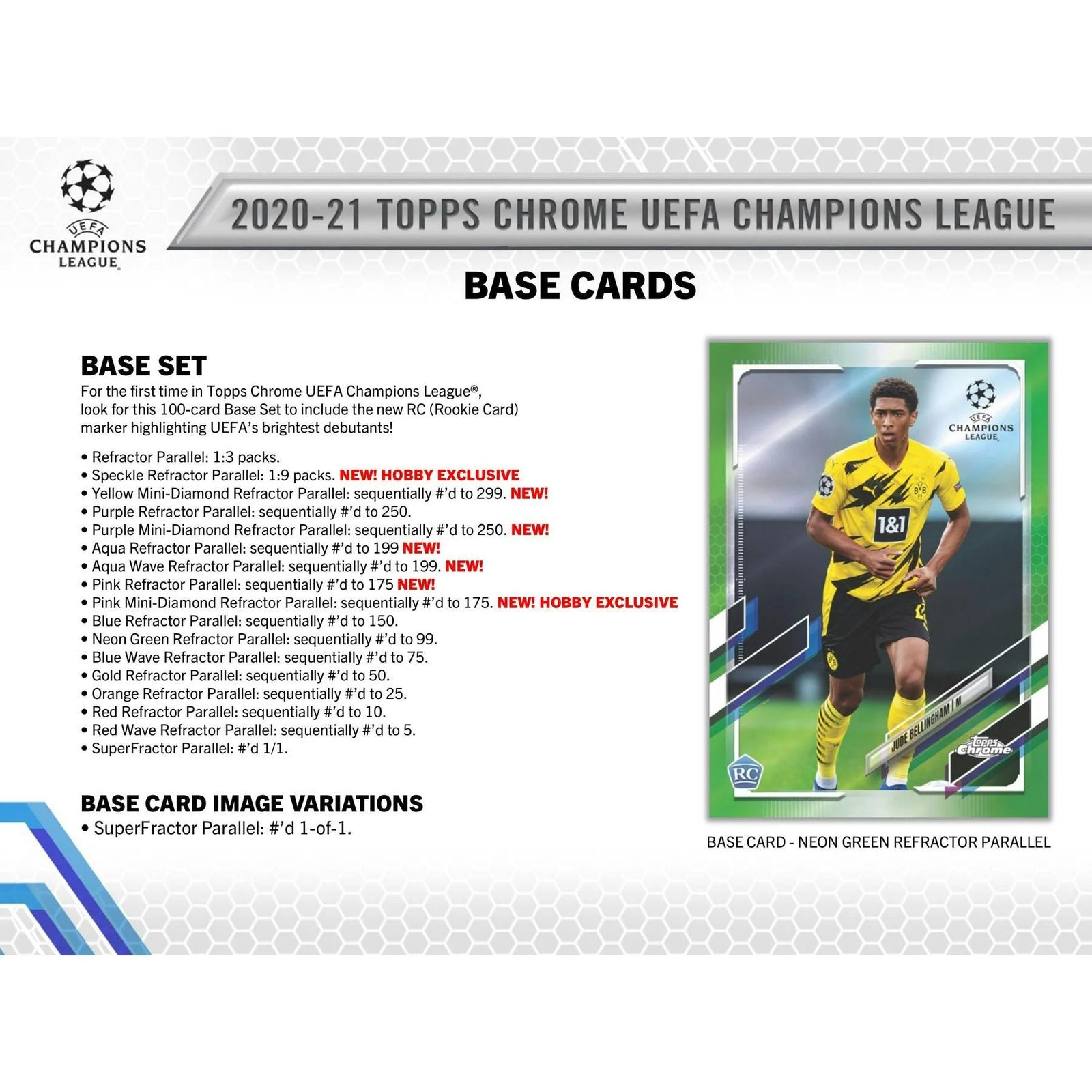 2020-21 Topps Chrome UEFA Champions League Soccer Hobby Box (Ships Sealed Only)
