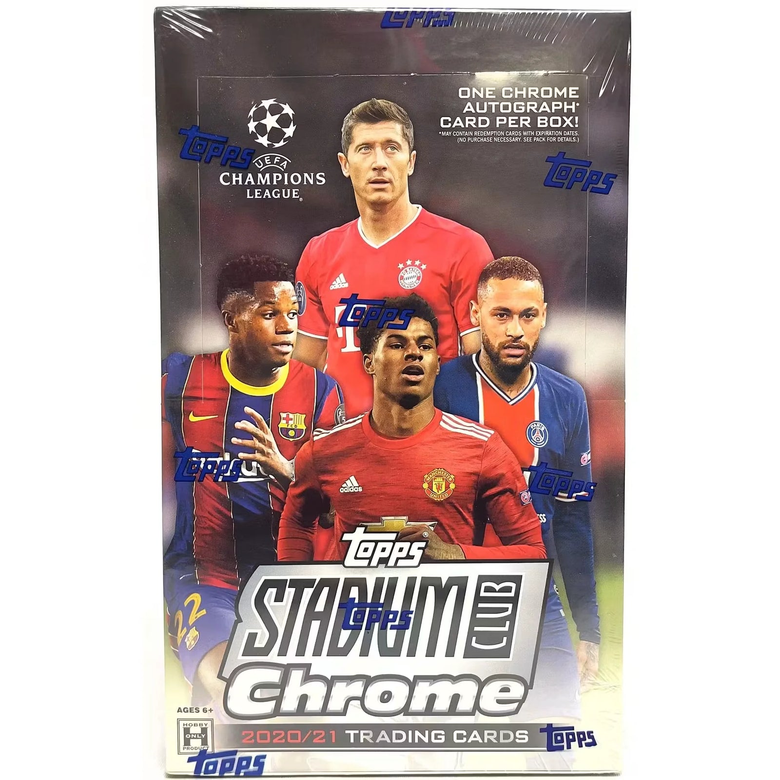 2020-21 Topps UEFA Stadium Club Chrome Soccer Hobby Box (Ships Sealed Only)
