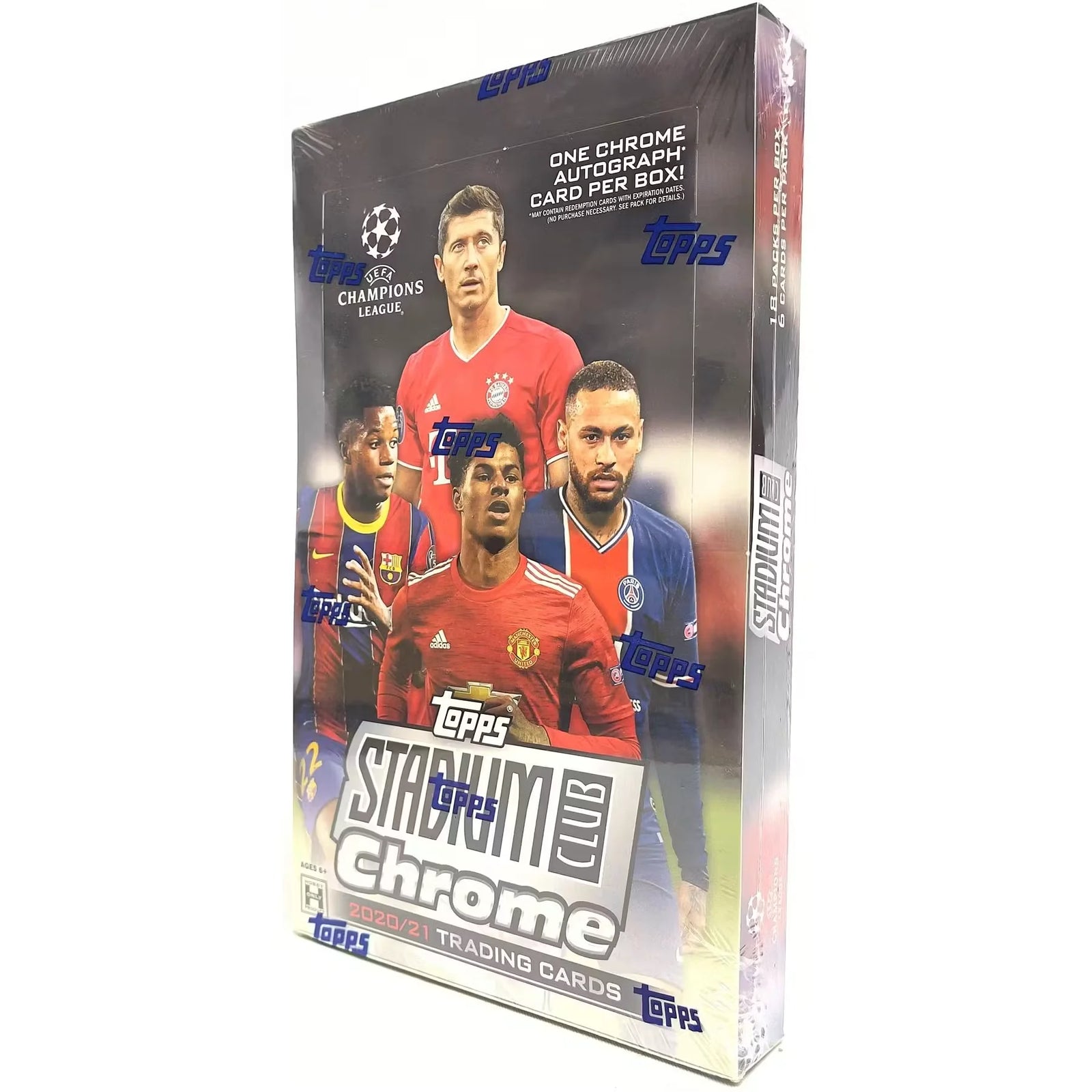 2020-21 Topps UEFA Stadium Club Chrome Soccer Hobby Box (Ships Sealed Only)