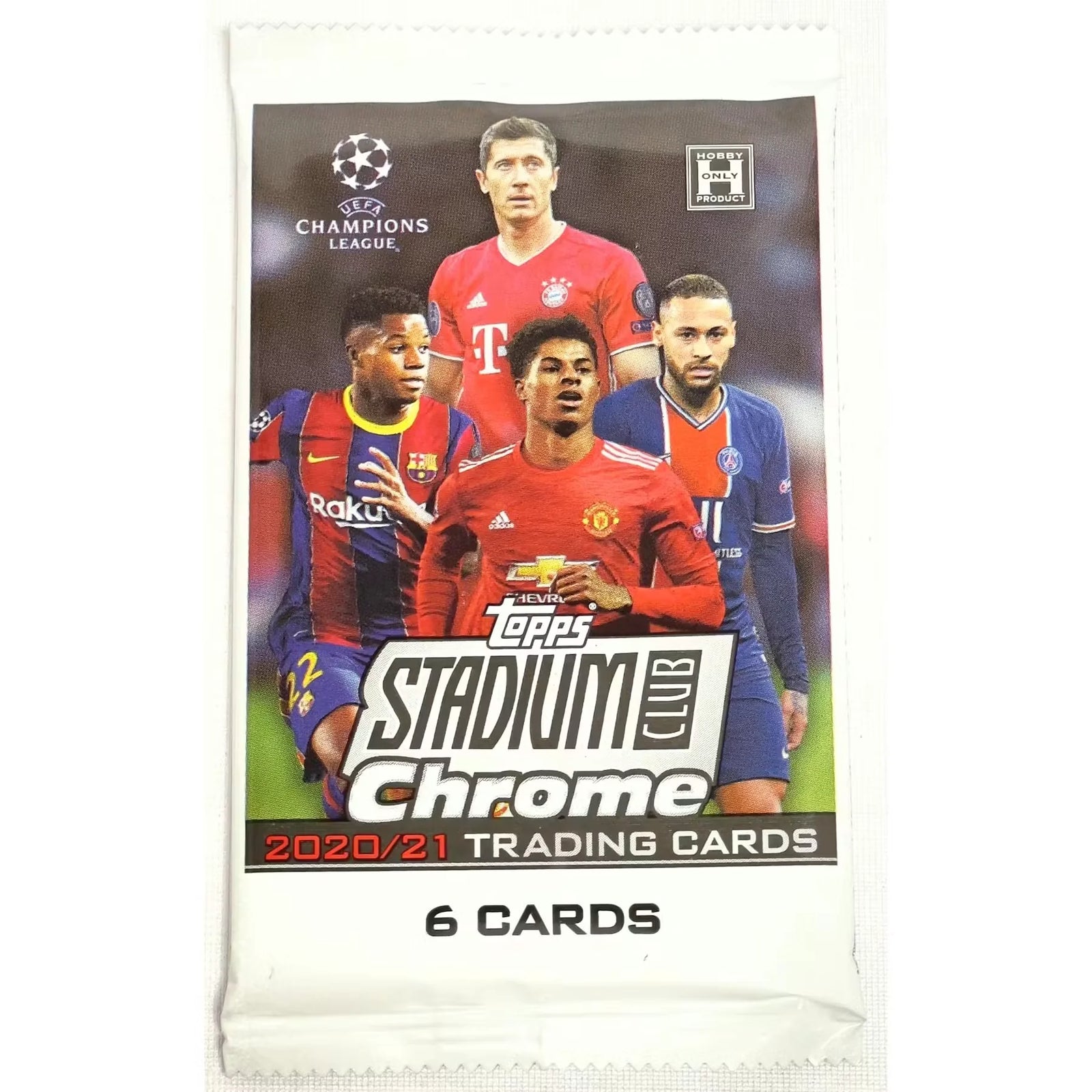 2020-21 Topps UEFA Stadium Club Chrome Soccer Hobby Box (Ships Sealed Only)