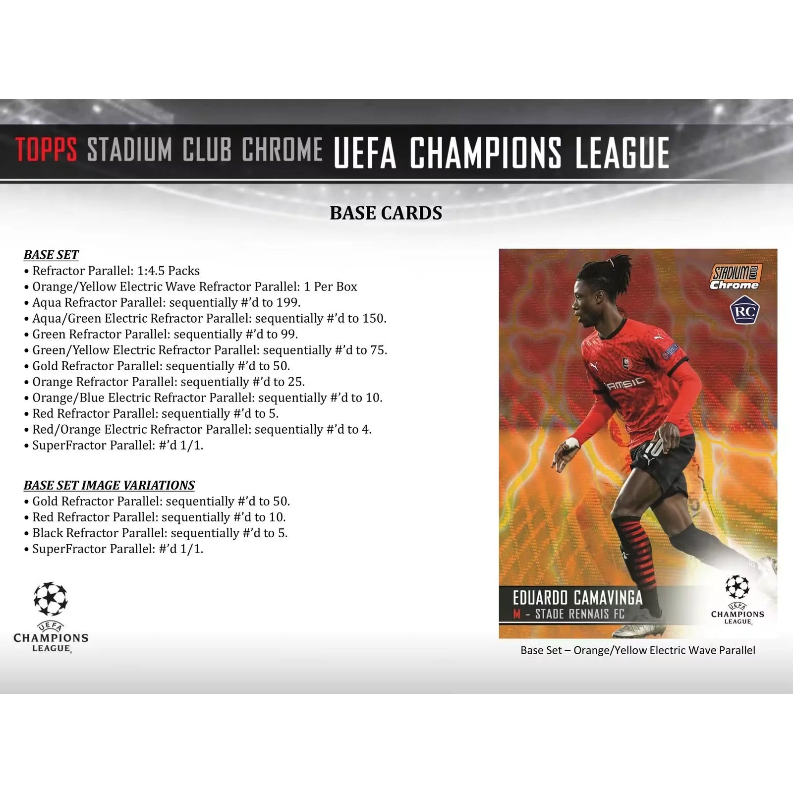 2020-21 Topps UEFA Stadium Club Chrome Soccer Hobby Box (Ships Sealed Only)