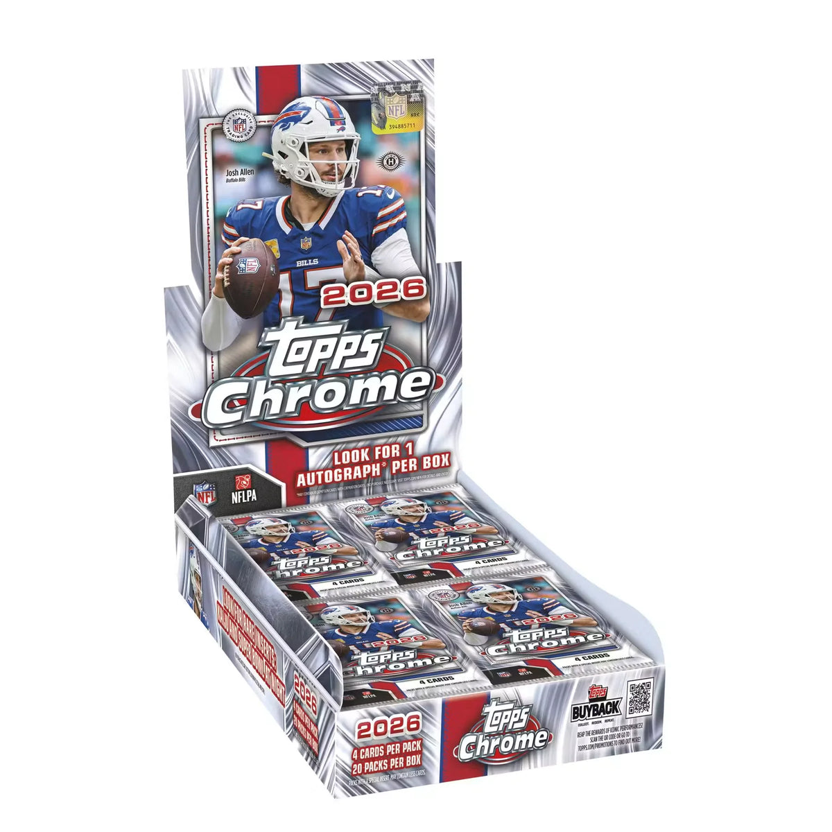 2026 Topps Chrome Football Hobby Box | 1 Autograph Per Box (Ships Sealed Only) | P7812502