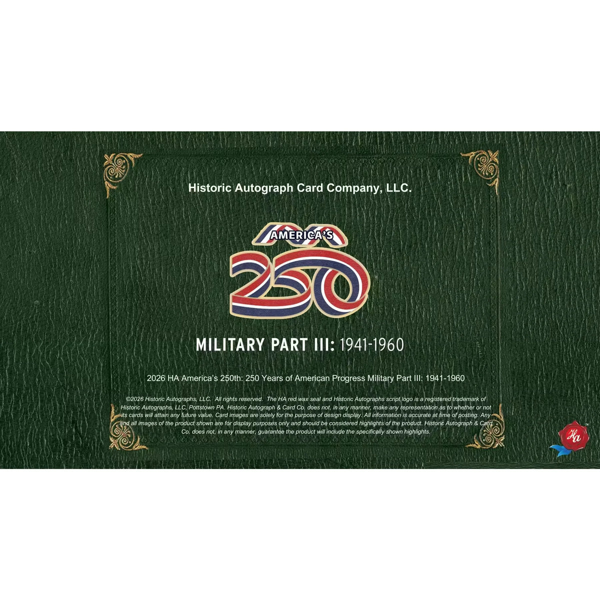 2026 Historic Autographs America's 250th Anniversary Part 3 Military Hobby | P8257820
