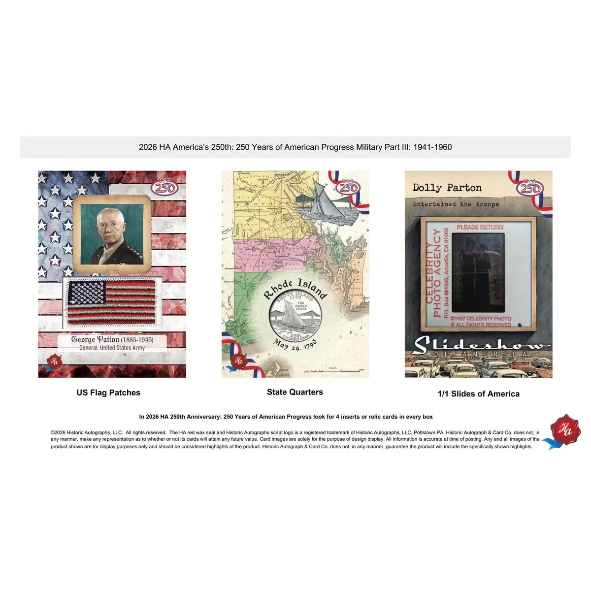 2026 Historic Autographs America's 250th Anniversary Part 3 Military Hobby | P8257820