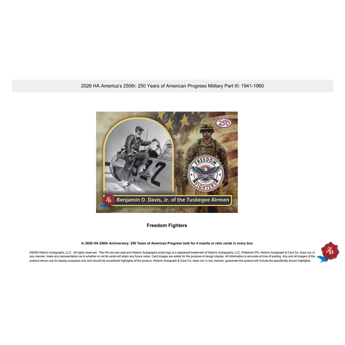 2026 Historic Autographs America's 250th Anniversary Part 3 Military Hobby | P8257820