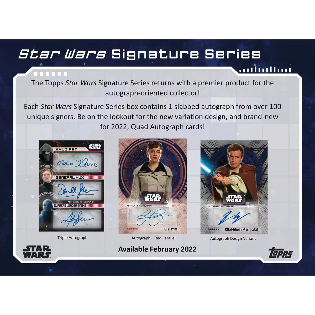 2022 Topps Star Wars Signature Series Hobby Box (Ships Sealed Only) | P8257951