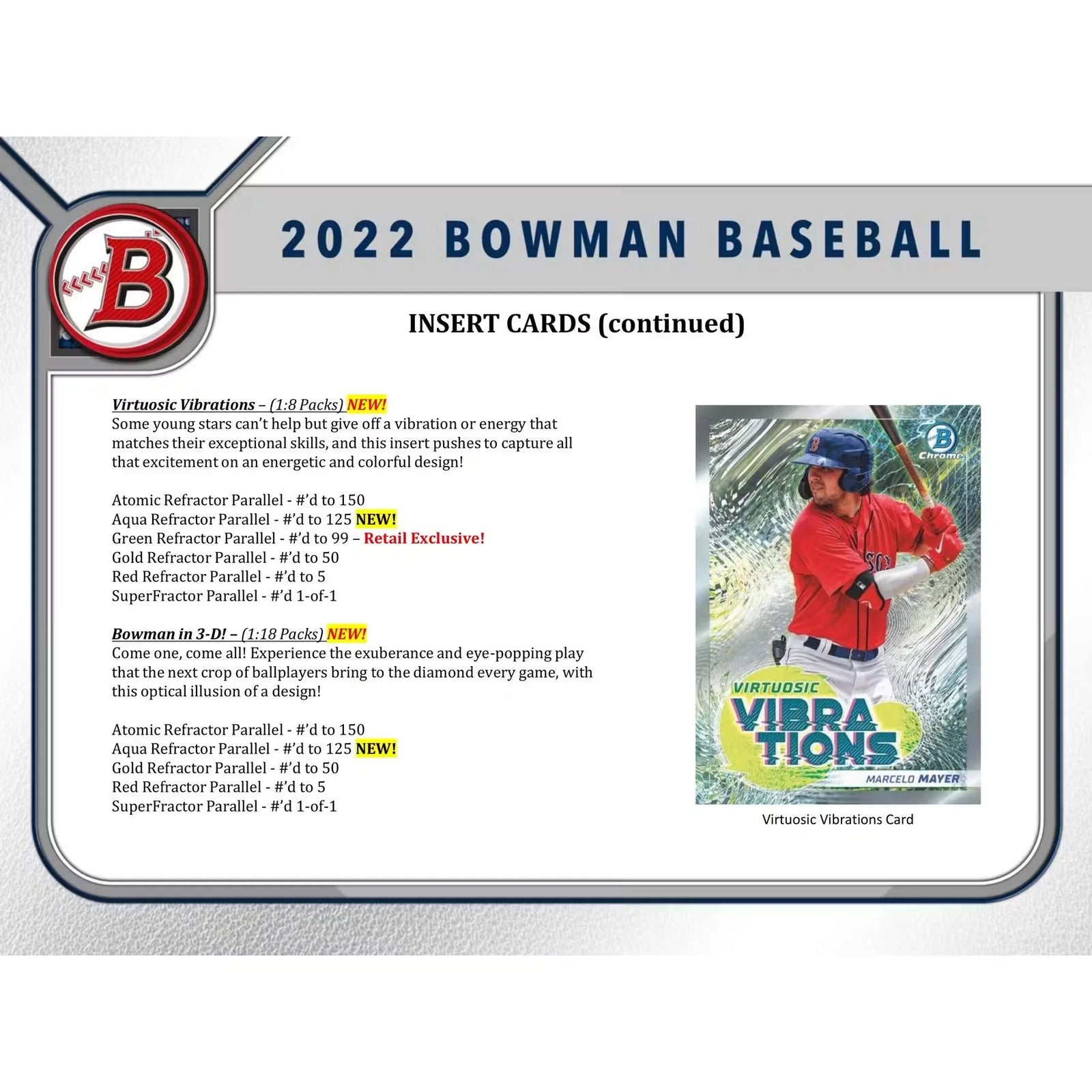 2022 Bowman Baseball 6-Pack Blaster Box (Ships Sealed Only) - D