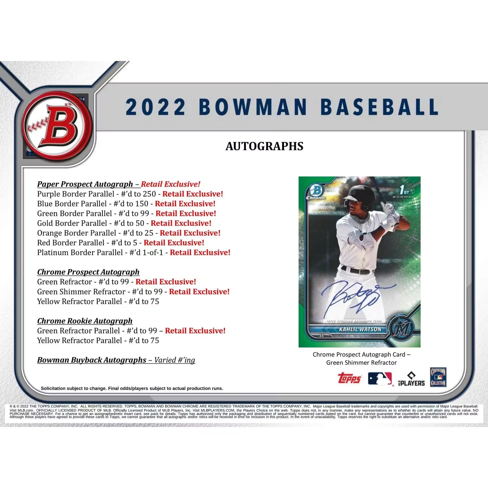 2022 Bowman Baseball 6-Pack Blaster Box (Ships Sealed Only) - D