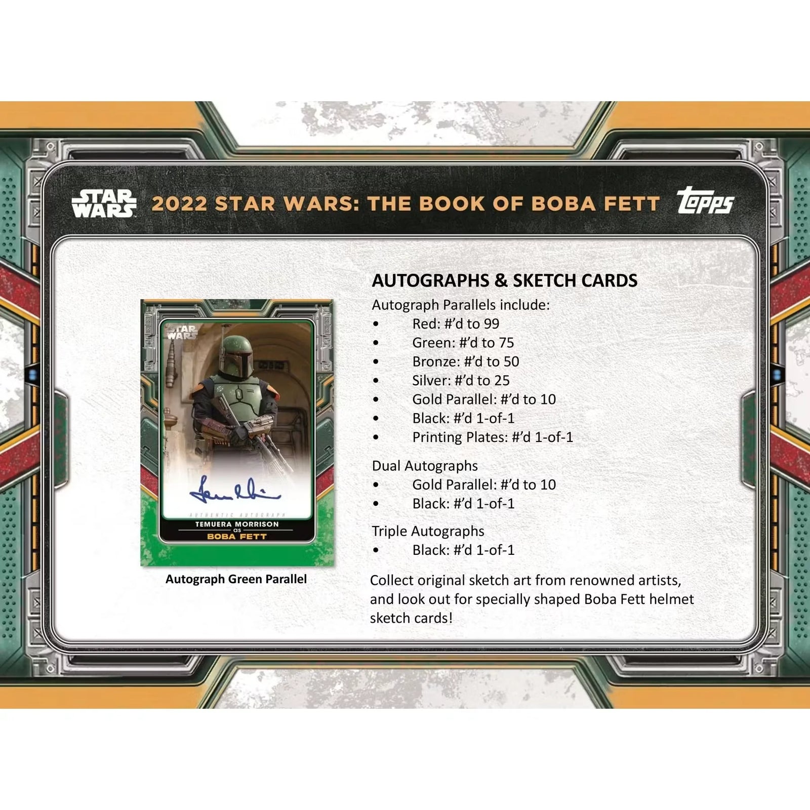 2022 Topps Star Wars: The Book of Boba Fett Hobby Box | Autographs & Relics (Ships Sealed Only)