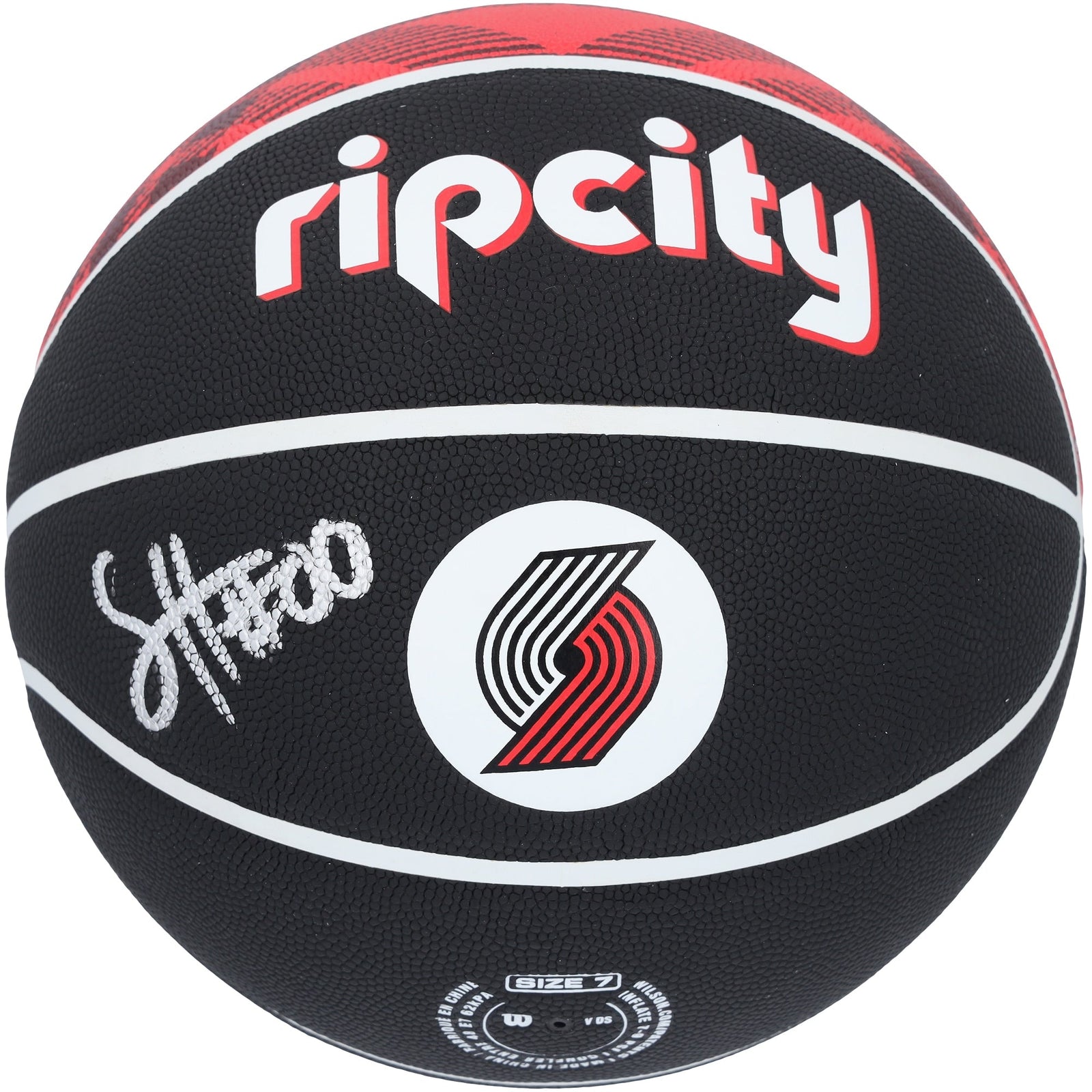 Scoot Henderson Portland Trail Blazers Autographed Fanatics Authentic Wilson Rip City Edition Collectors Basketball - The Ballers Bank