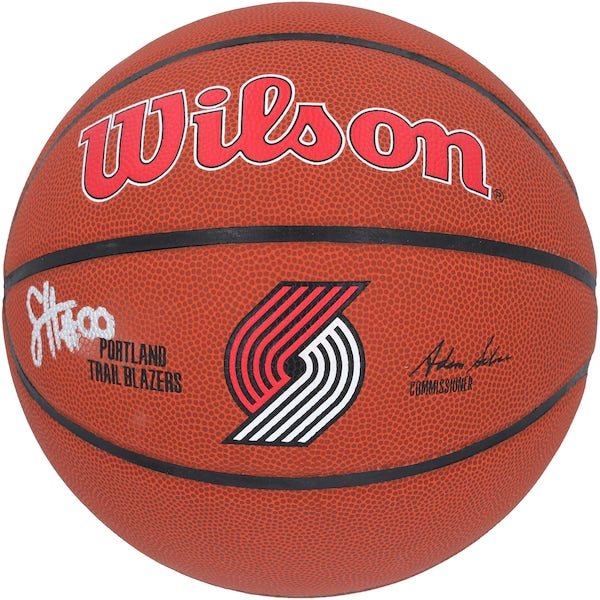 Scoot Henderson Portland Trail Blazers Autographed Fanatics Authentic Wilson Team Logo Basketball - The Ballers Bank