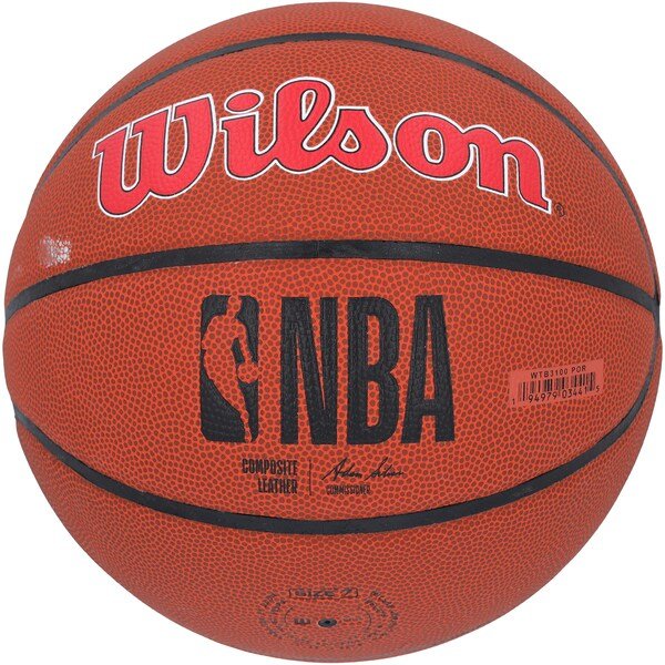Scoot Henderson Portland Trail Blazers Autographed Fanatics Authentic Wilson Team Logo Basketball - The Ballers Bank