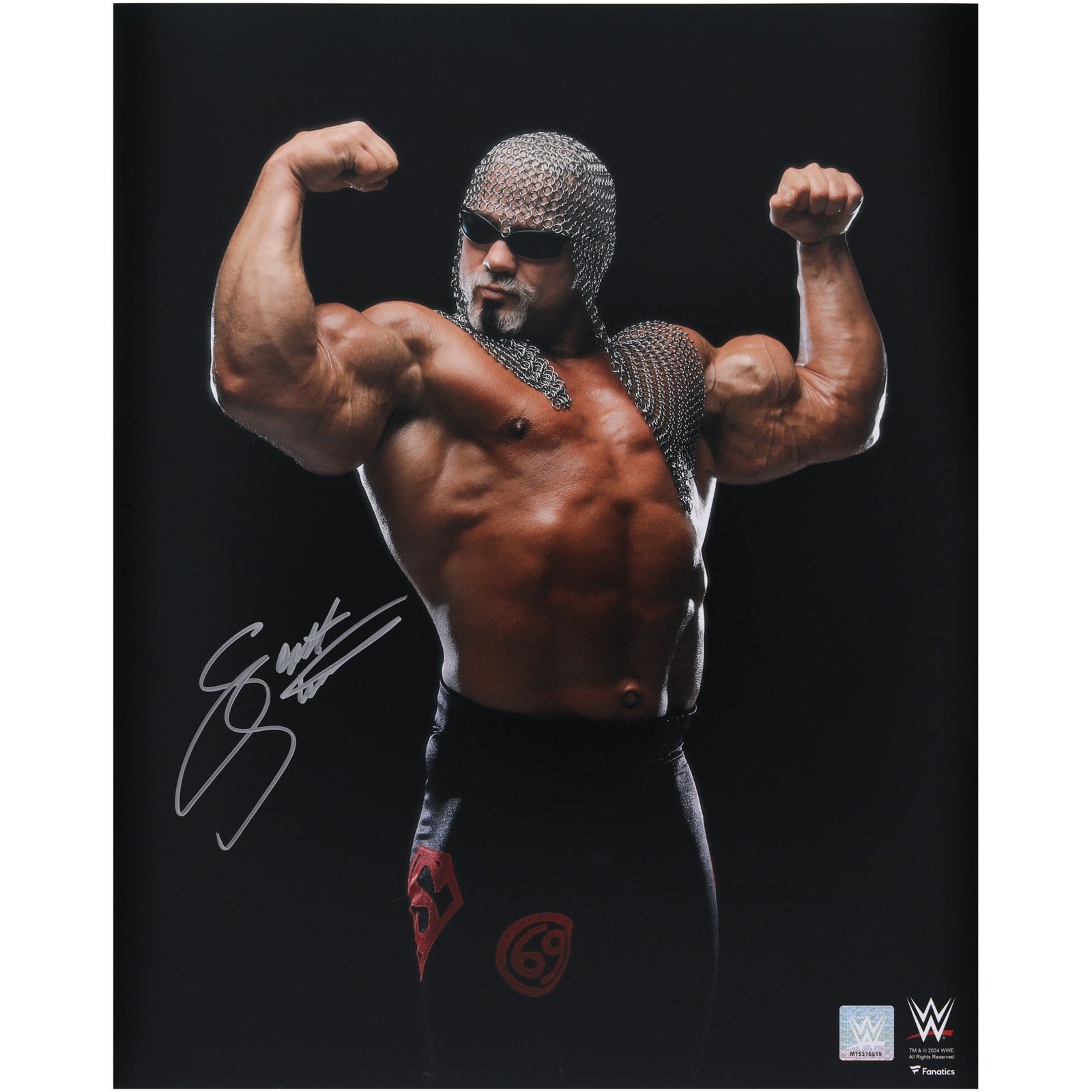 Scott Steiner WWE Autographed Fanatics Authentic 16" x 20" Flexing Photograph - The Ballers Bank