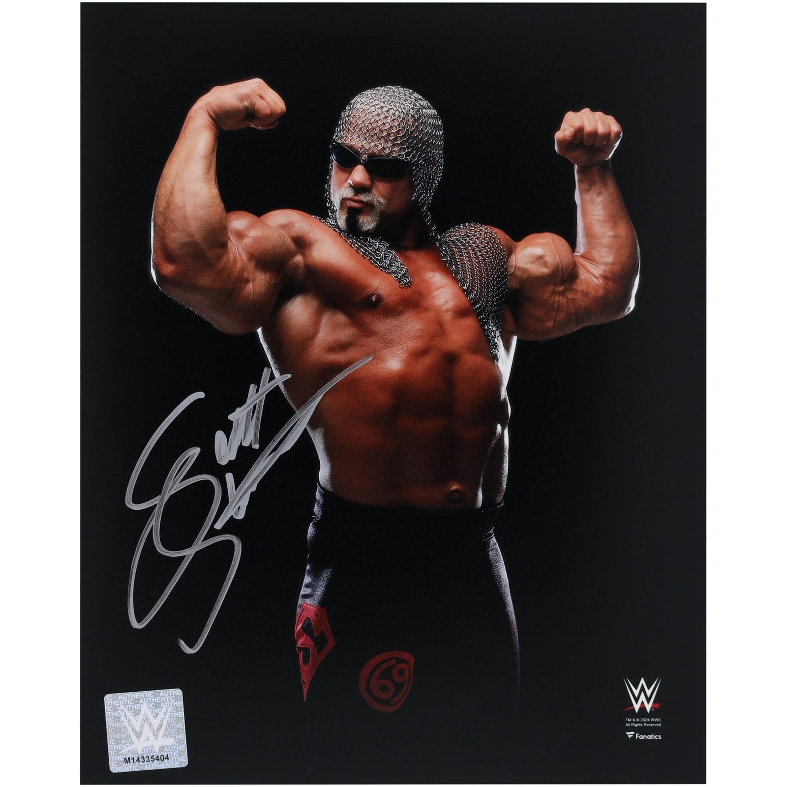 Scott Steiner WWE Autographed Fanatics Authentic 8" x 10" Flexing Photograph - The Ballers Bank
