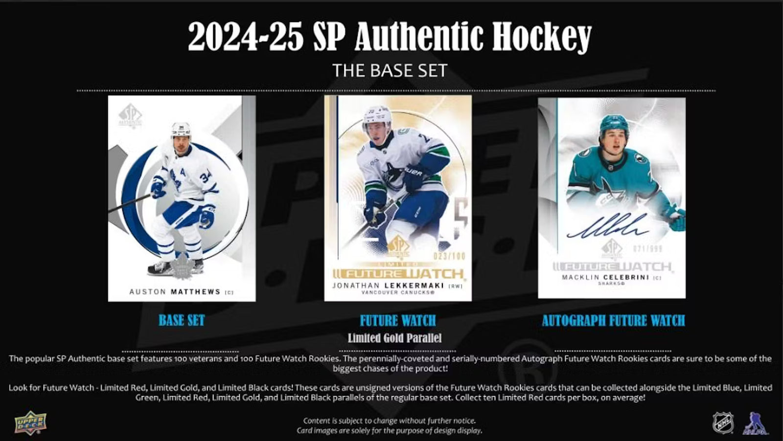 2024-25 Upper Deck SP Authentic Hockey Hobby Trading Cards