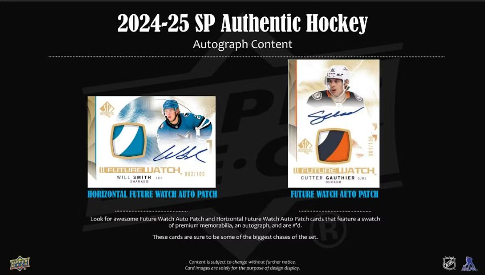 2024-25 Upper Deck SP Authentic Hockey Hobby Trading Cards