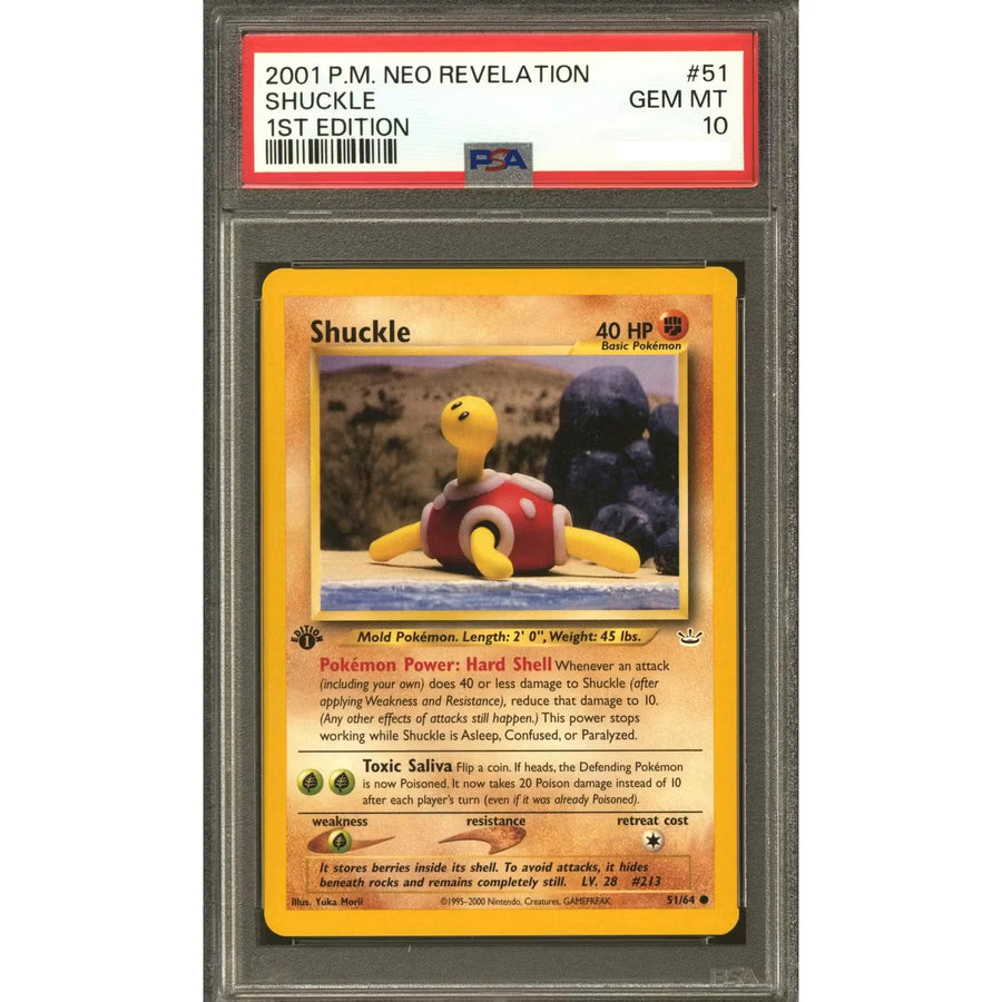 Pokemon Neo Revelation 1st Edition Shuckle 51/64 | PSA 10 Gem Mint