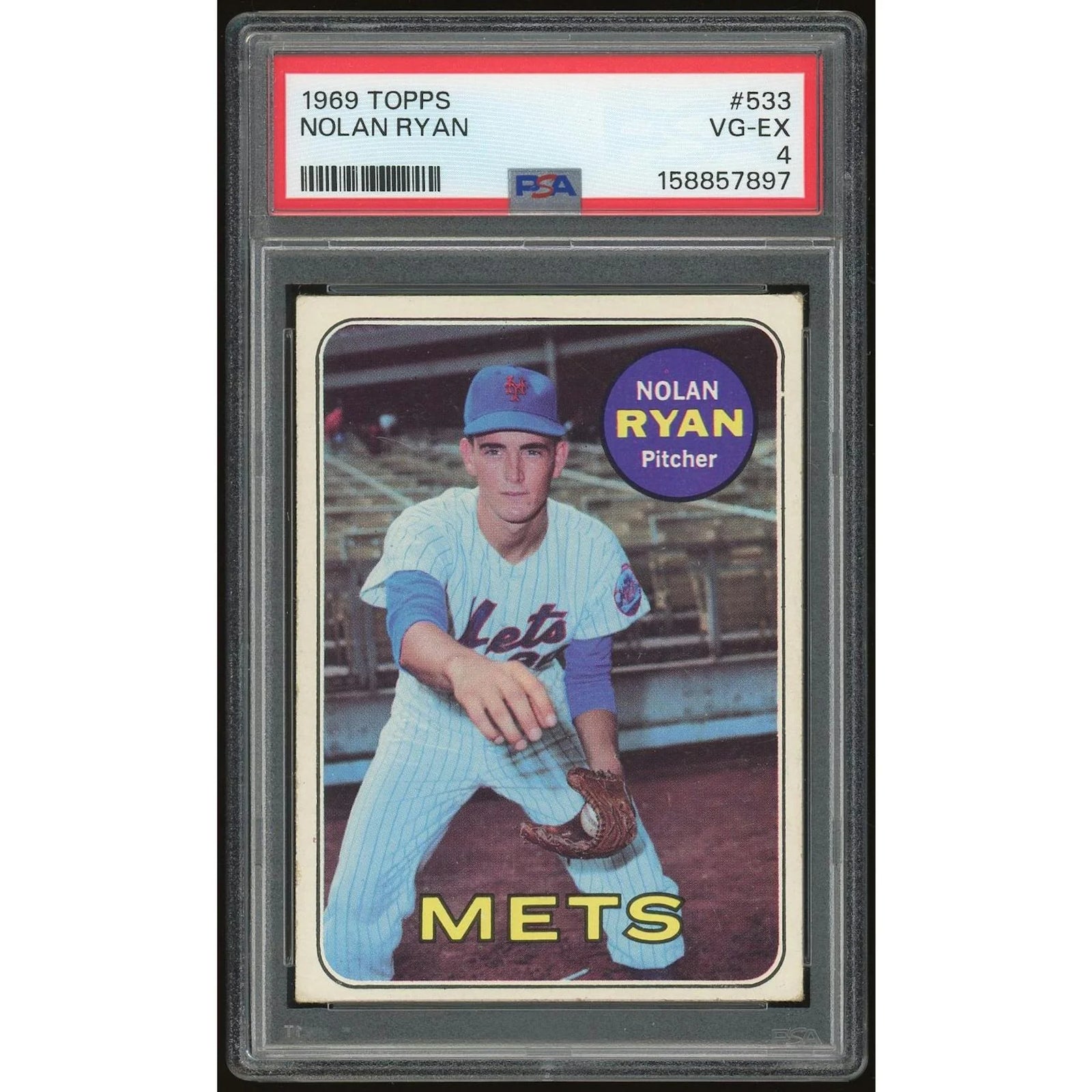Nolan Ryan 1969 Topps #533 Rookie Card | PSA 4
