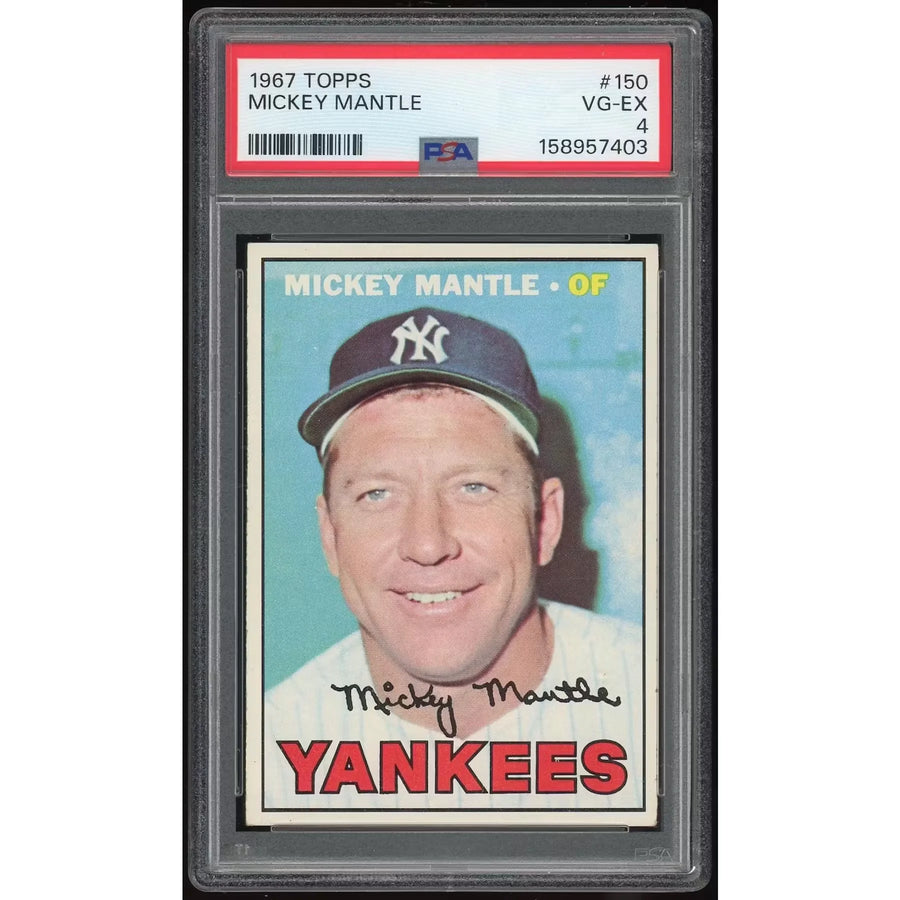 Mickey Mantle 1967 Topps #150 Card | PSA 4