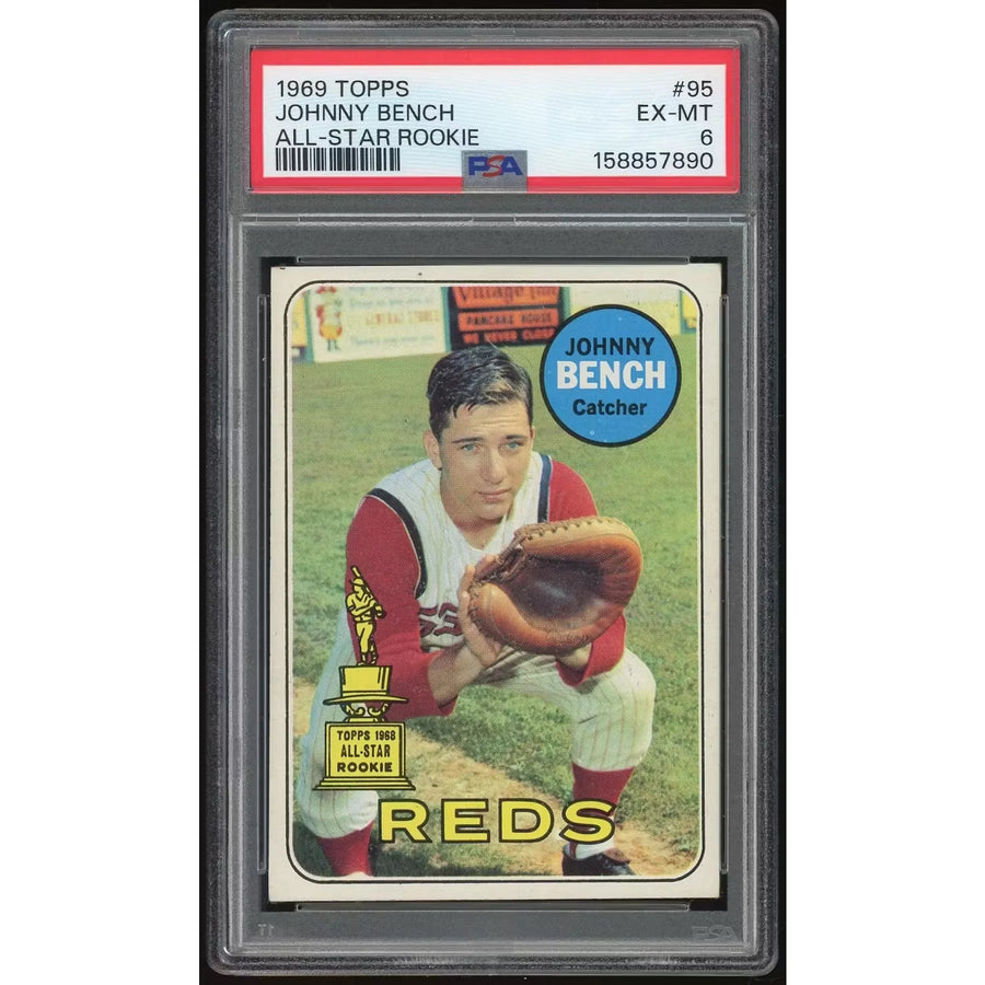 Johnny Bench 1969 Topps #95 Rookie Card | PSA 6