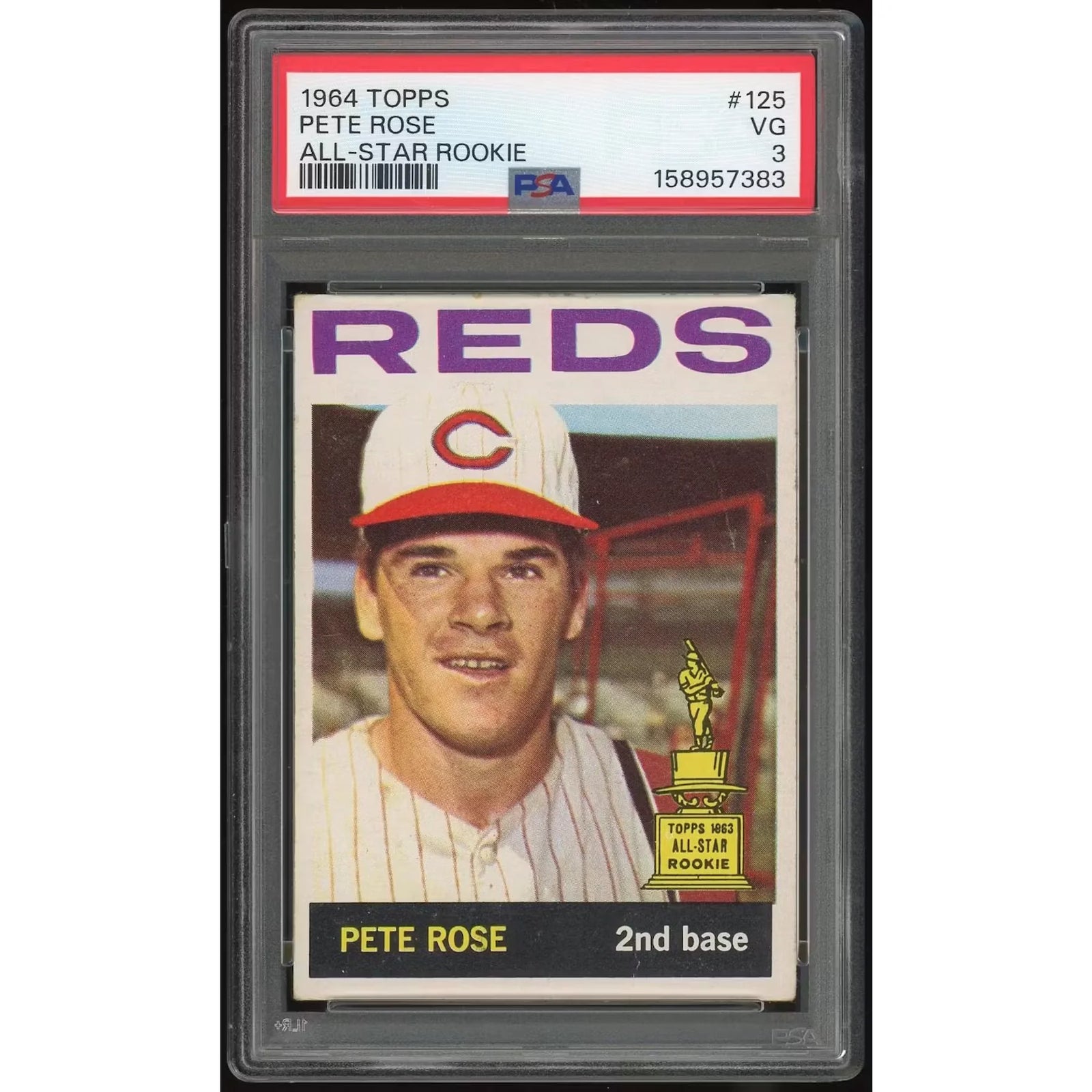 1964 Topps #125 Pete Rose Baseball Card | PSA 3